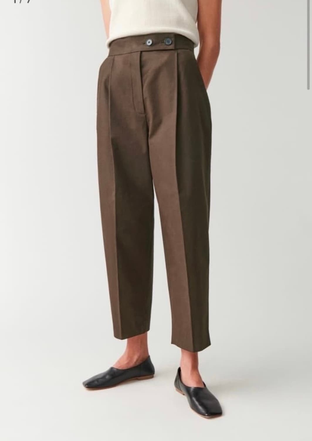 코스 하이웨스트 플리티드 트라우저 팬츠36 상품이미지1