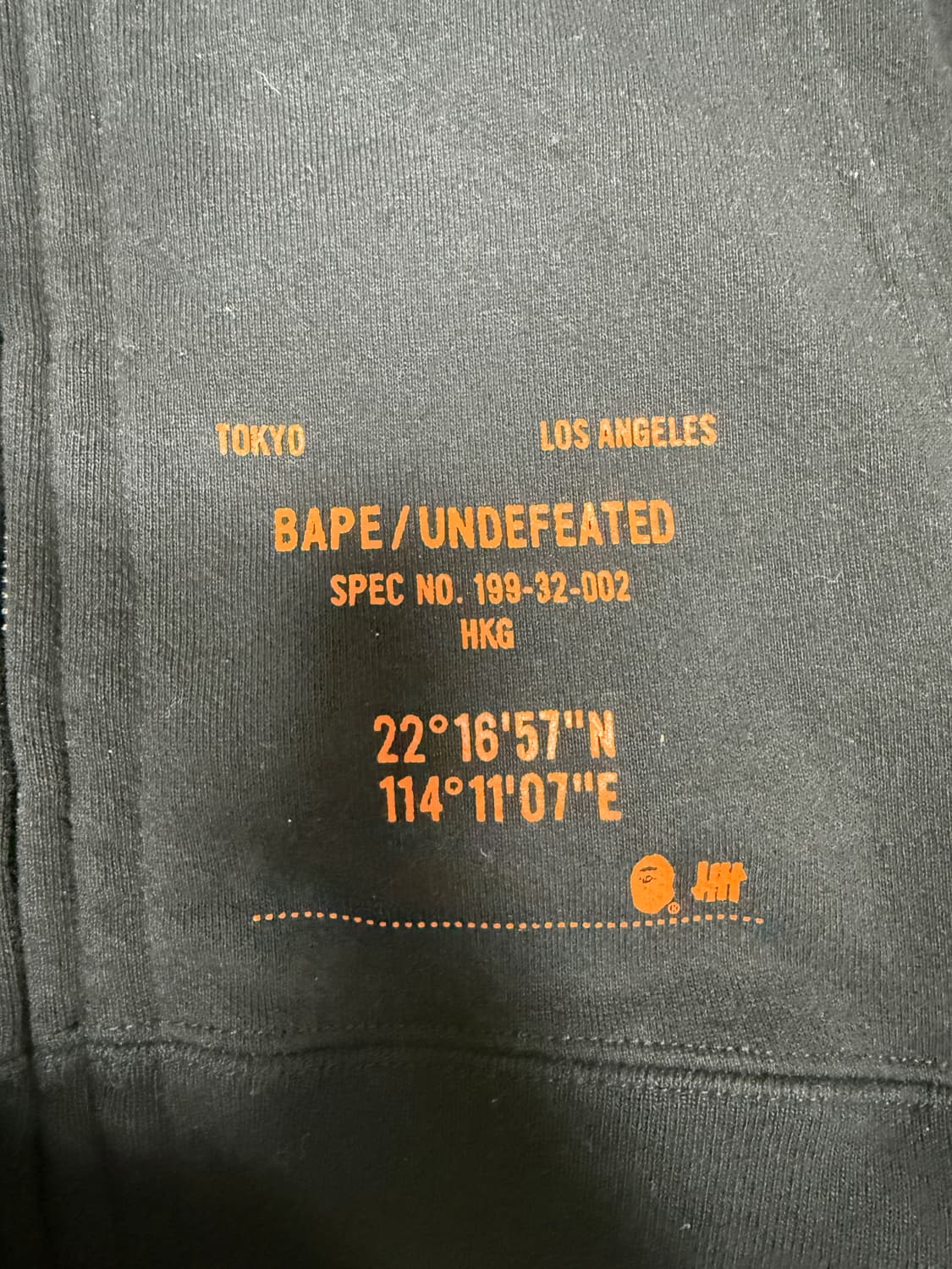 베이프 x 언디피티드 홍콩 한정판 샤크 후드 XL 상품이미지5
