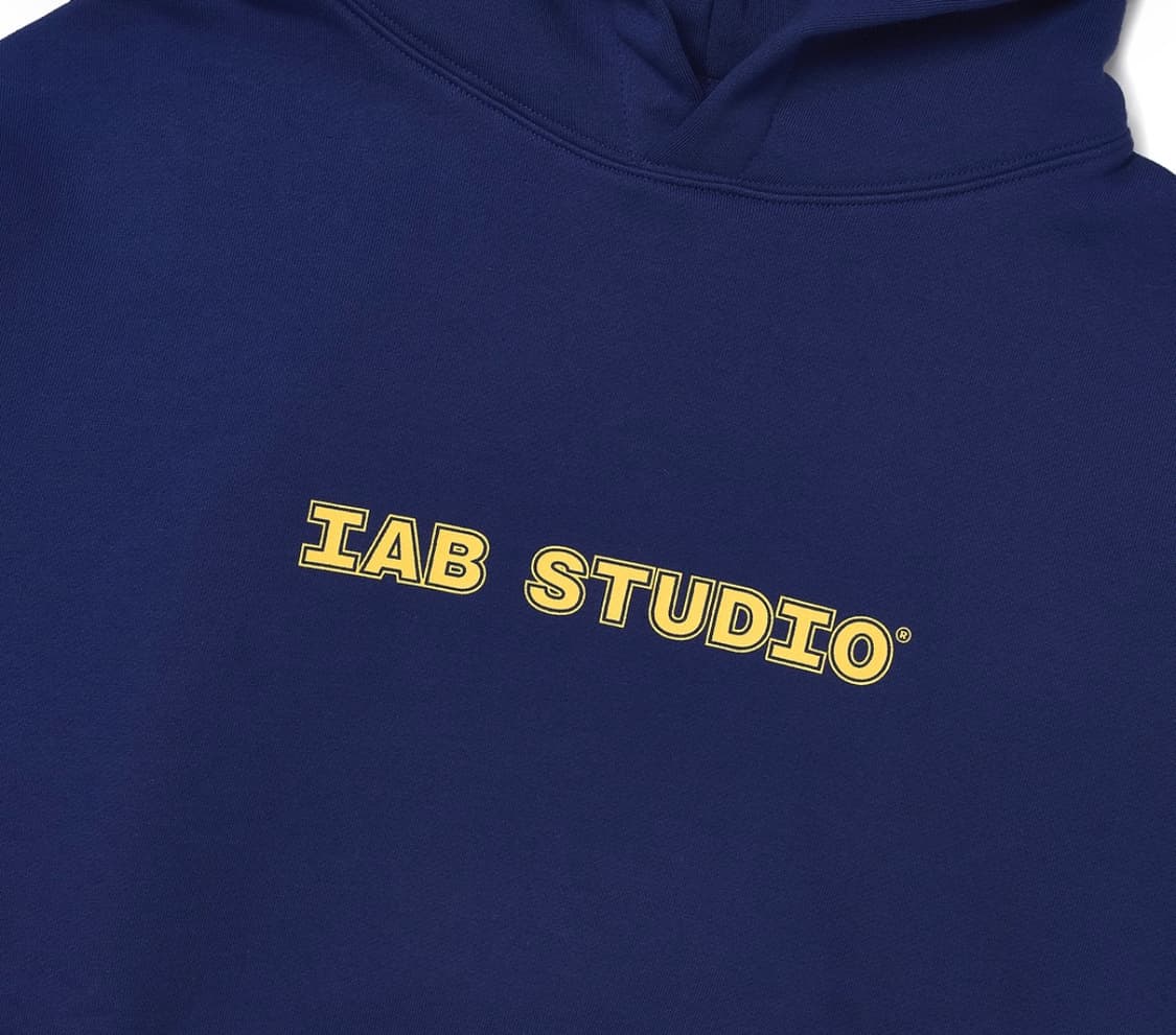 [XXL] 아이앱 스튜디오 아이앱 스트레이트 로고 후드 블루 상품이미지3