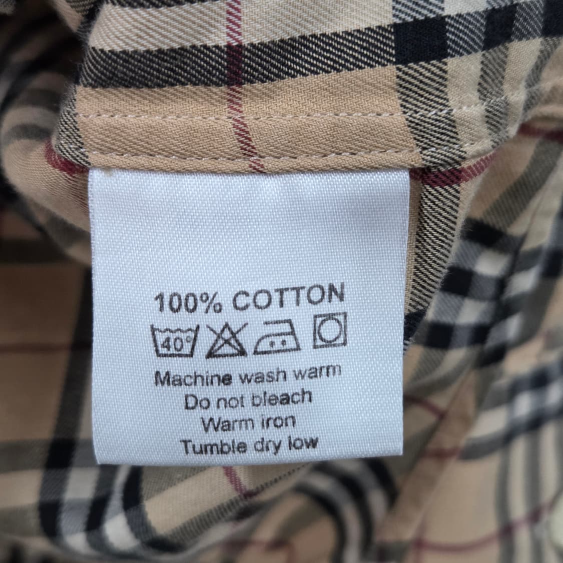 버버리 버튼다운 노바체크 셔츠 M 상품이미지4
