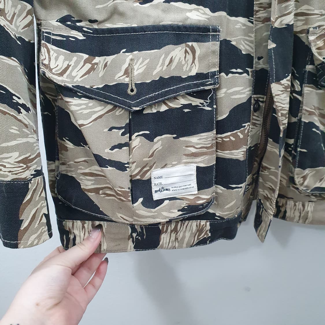 추S-M 누드본즈 남성 M65 골든 타이거 카모 자켓 상품이미지5