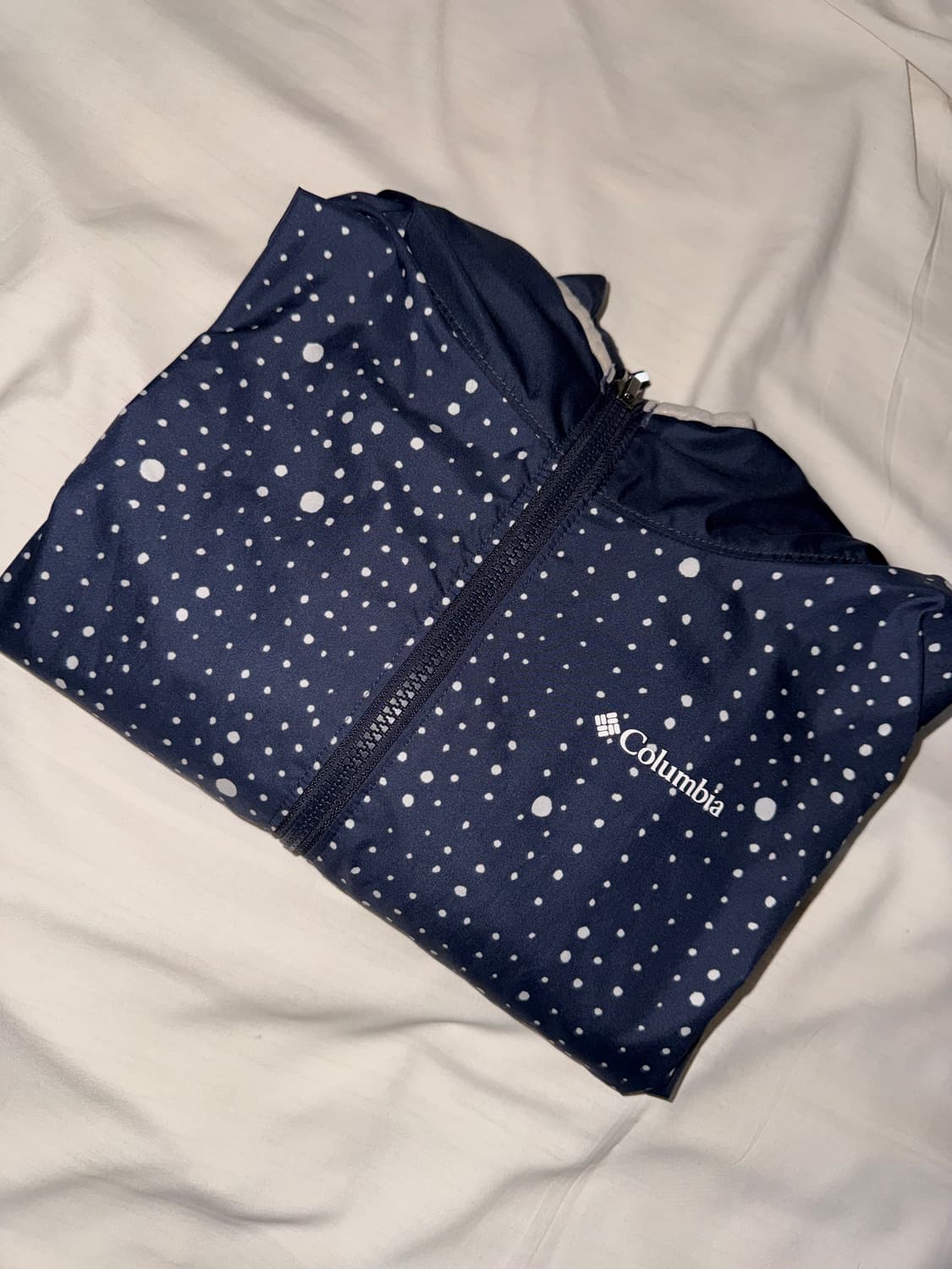 컬럼비아 리버시블 도트 땡땡이 바람막이 네이비 상품이미지1