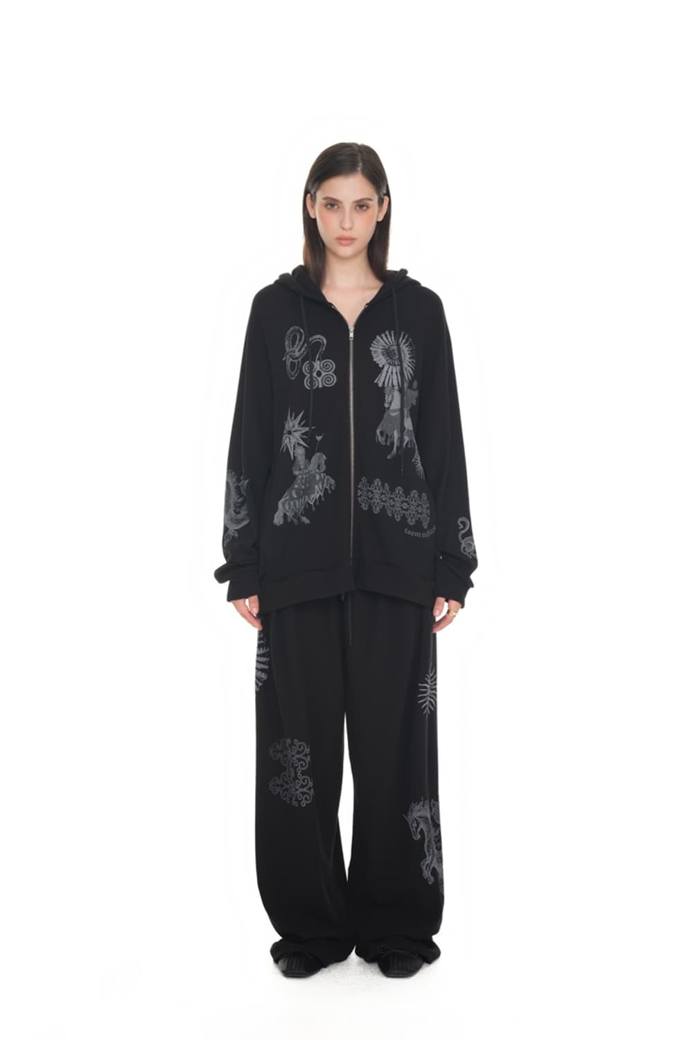 투머치택스 후드집업 TAROT 02 WAFFLE ZIP-UP HOODIE 상품이미지1