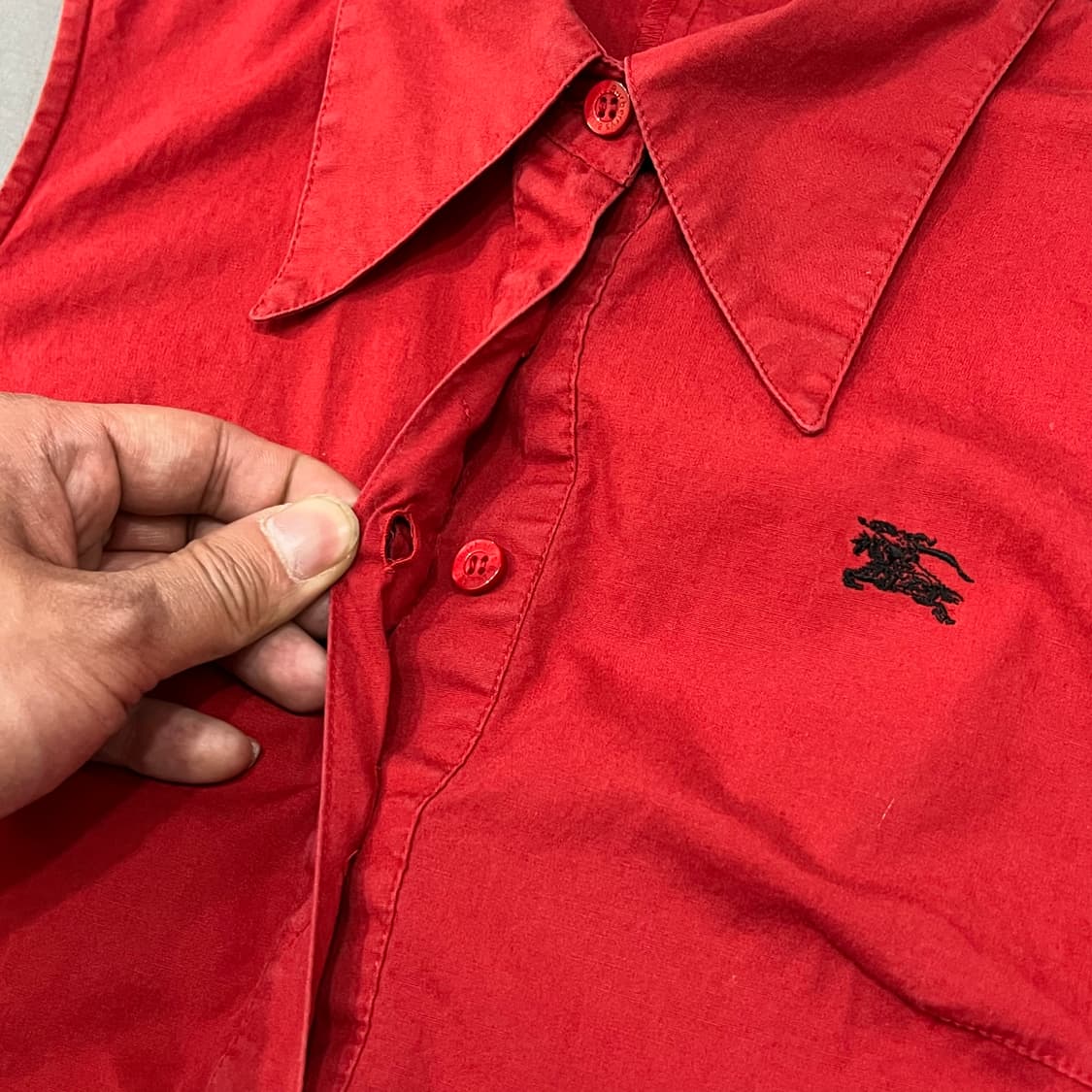  버버리 블루라벨 하프 버튼 카라 베스트 y16291 상품이미지4