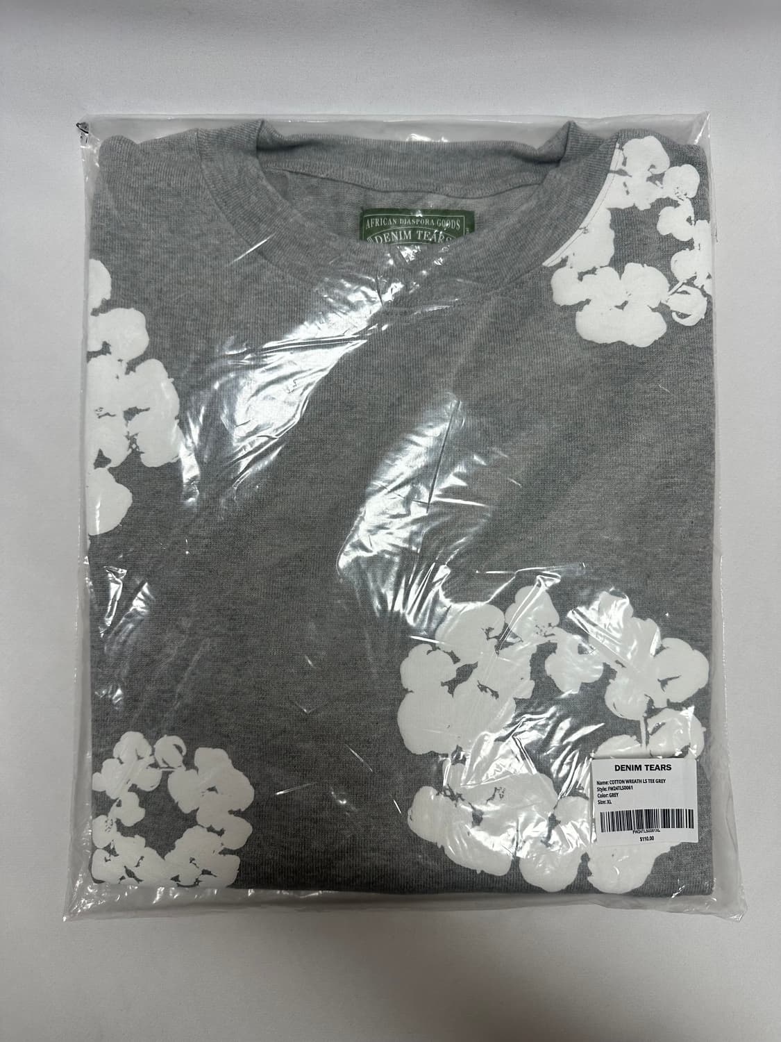 (XXL)데님티어스 롱슬리브 코튼 긴팔 그레이 새제품 상품이미지4