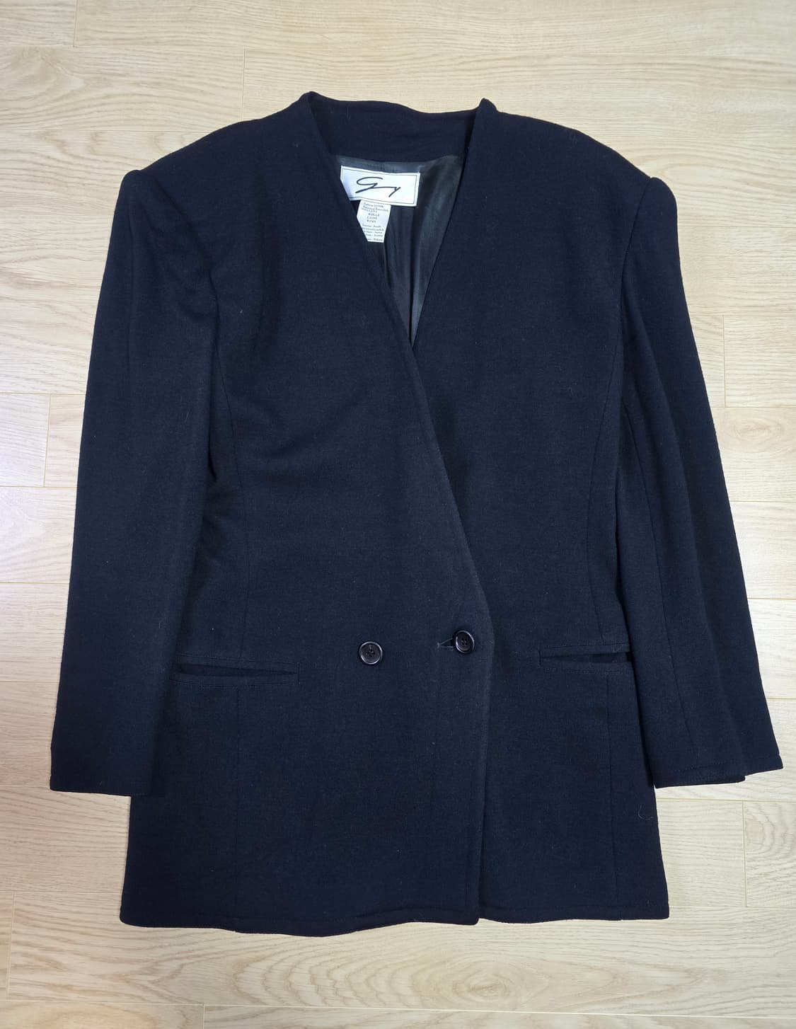 Genny 제니 싱글 브레스티드 울 블레이저 상품이미지1