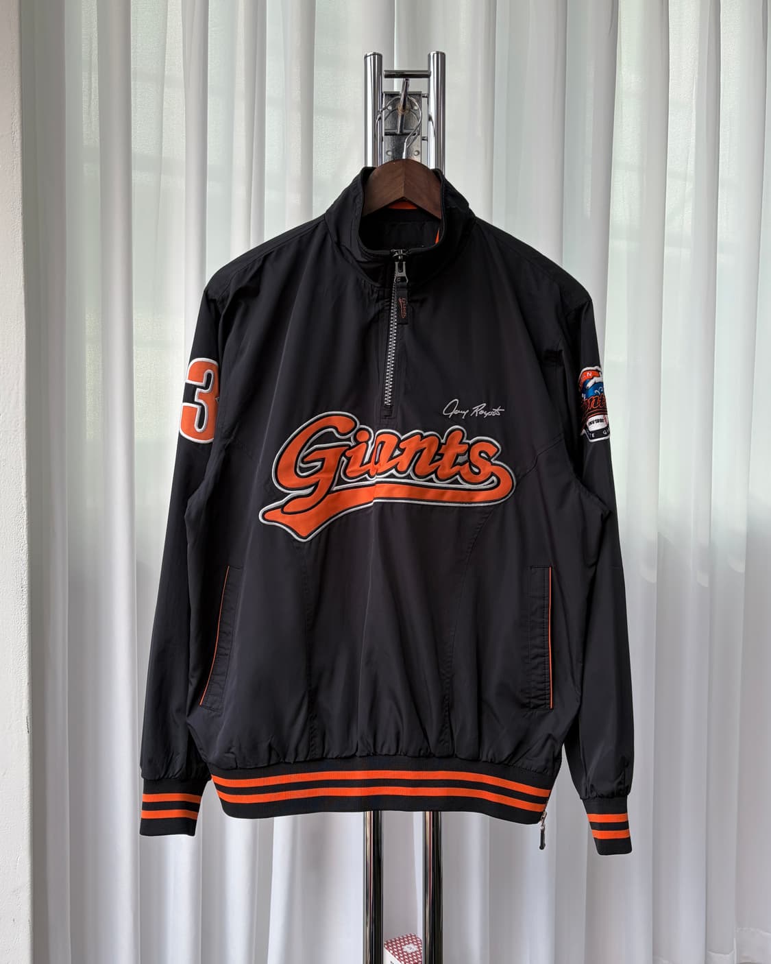 [L]롯데 자이언츠 춘추용 베이스볼 하프집업 바람막이 자켓 상품이미지3