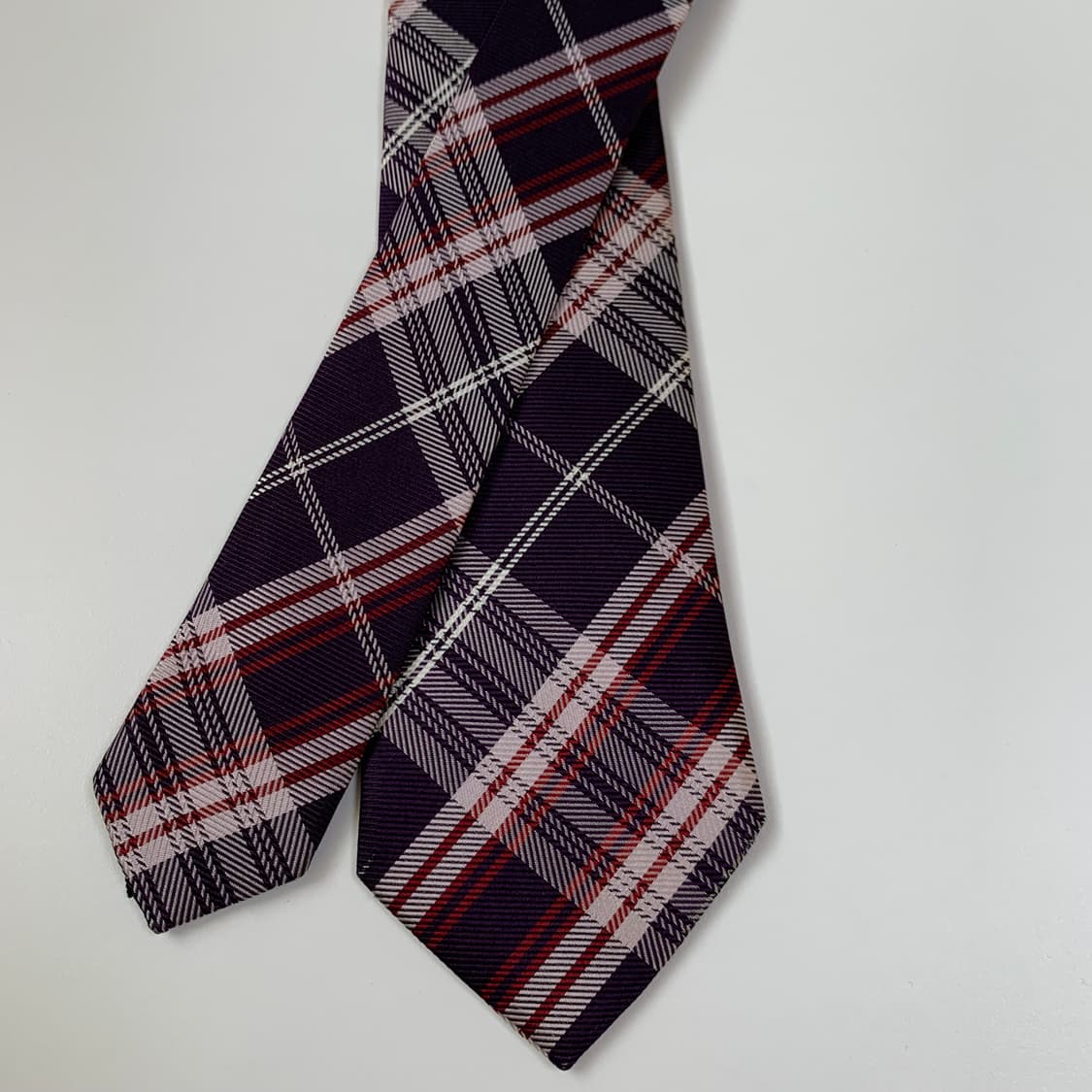 버버리(BURBERRY) 노바체크 슬림넥타이 블랙라벨 최상급 7cm 상품이미지4