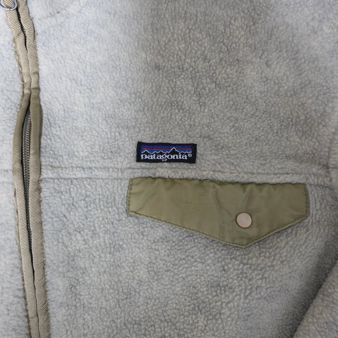 [L] 90s 빈티지 파타고니아 신칠라 플리스 집업 자켓 아이보리 오트밀 상품이미지3