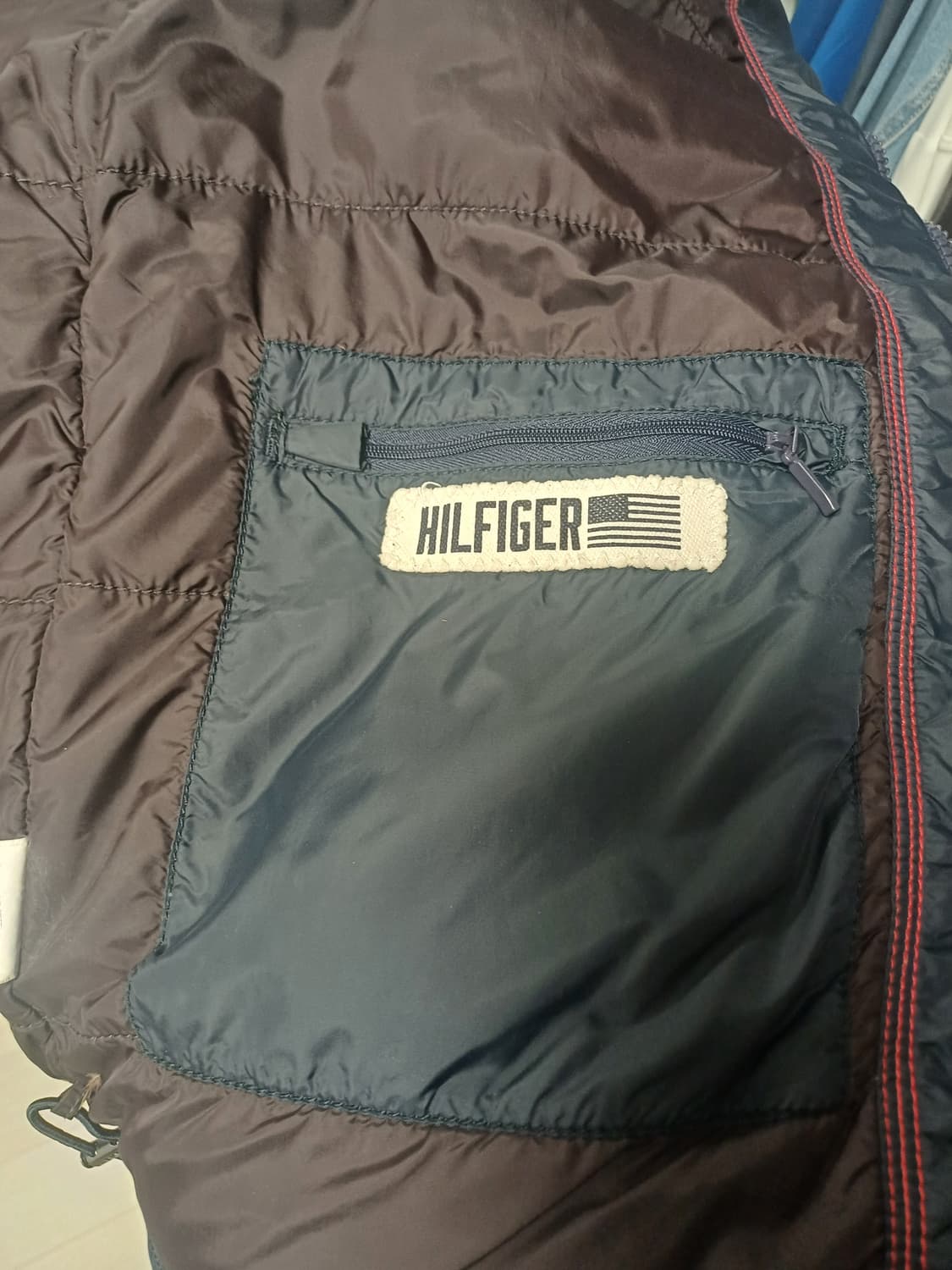 (레어템) 타미힐피거 바시티 1985 자수 패딩 베스트 (M) 상품이미지6