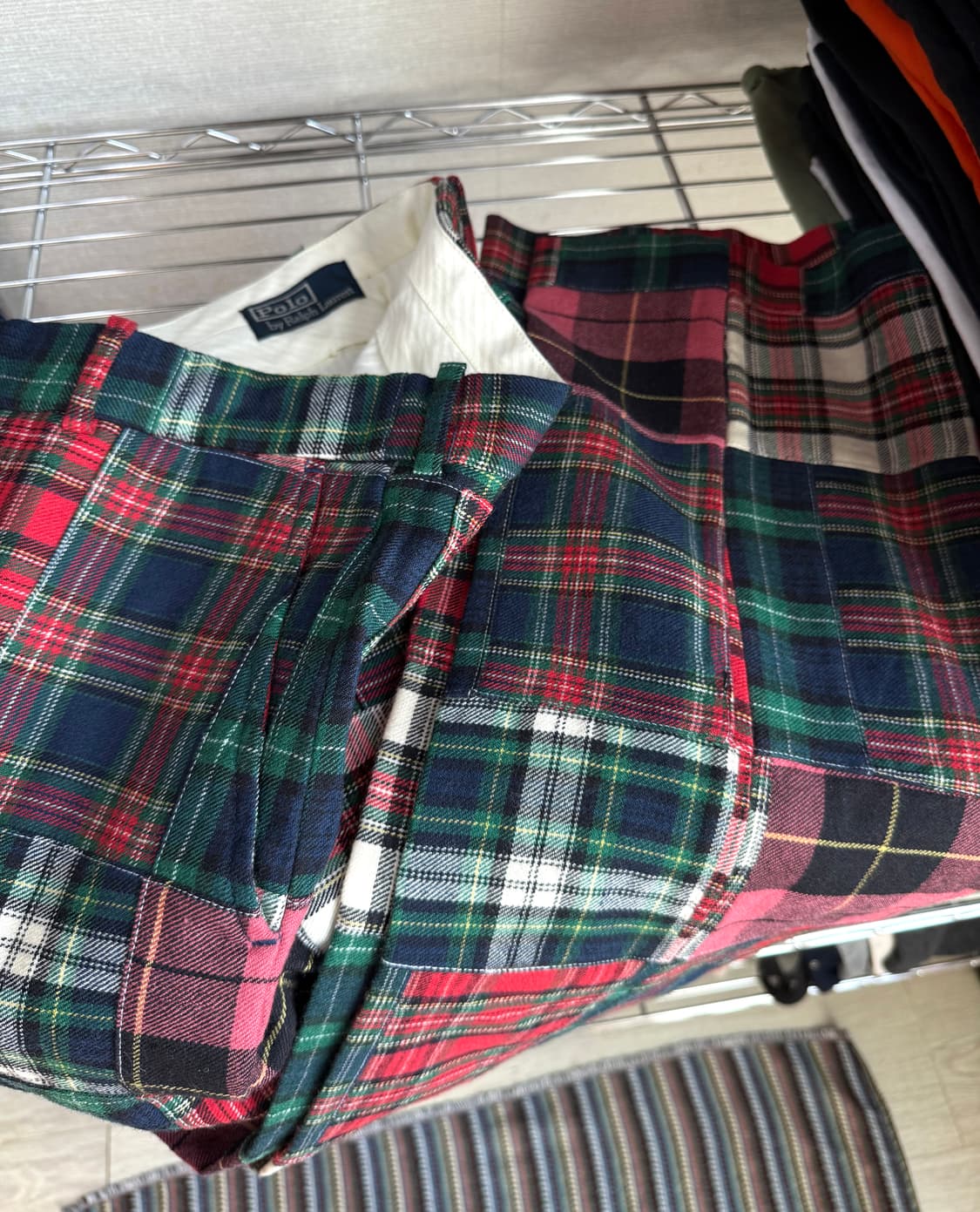 90s 폴로 마드라스 패치워크 팬츠 상품이미지3