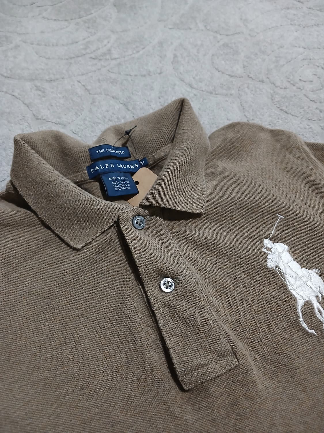 폴로 랄프로렌 빅포니 브라운 긴팔 카라티 M 상품이미지4