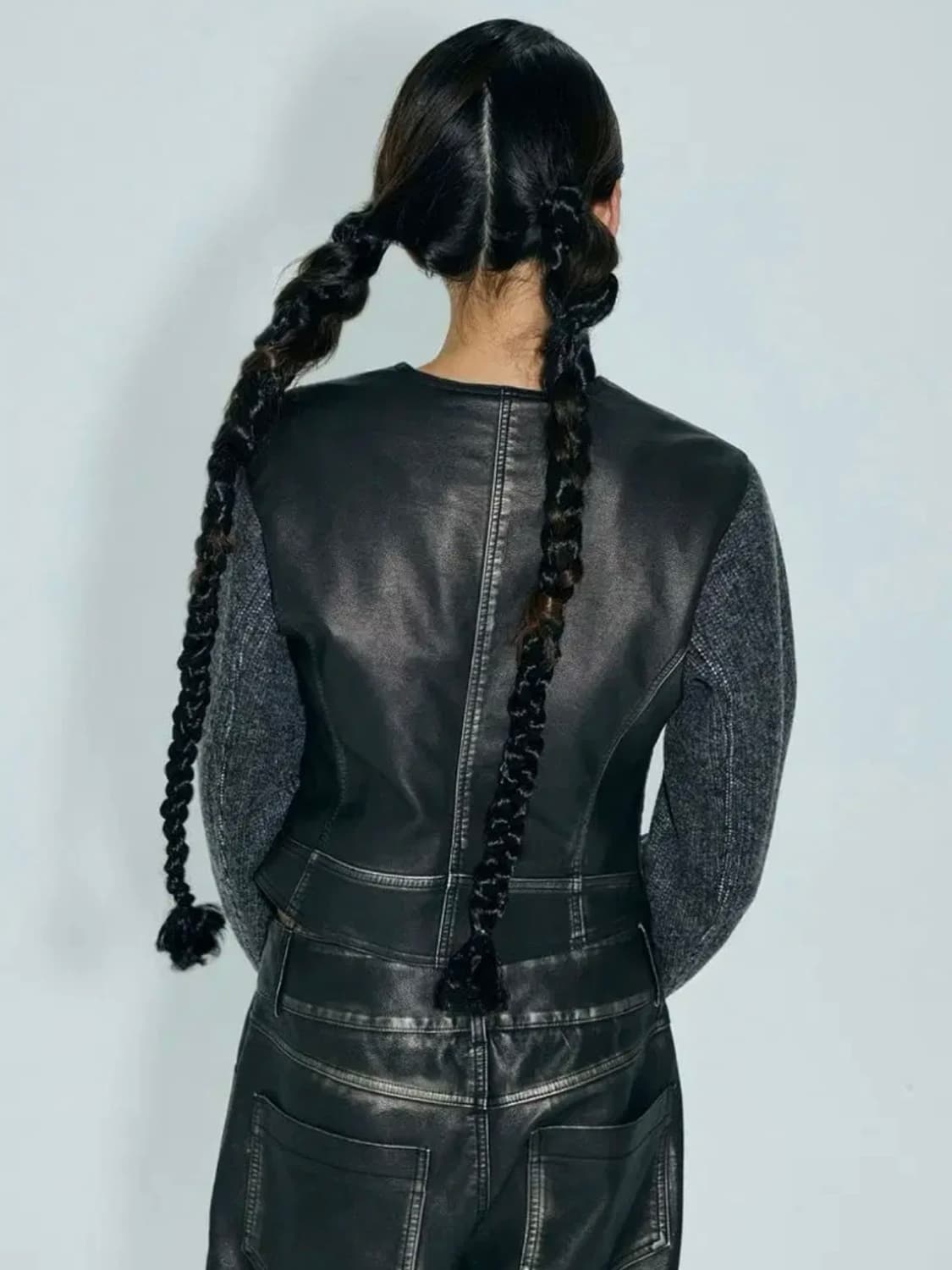 김미더영 태닝 레더 자켓 1 사이즈 상품이미지3