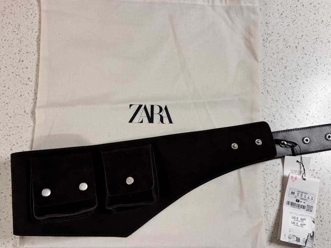 자라 포켓 가죽 거들 벨트 80 상품이미지1