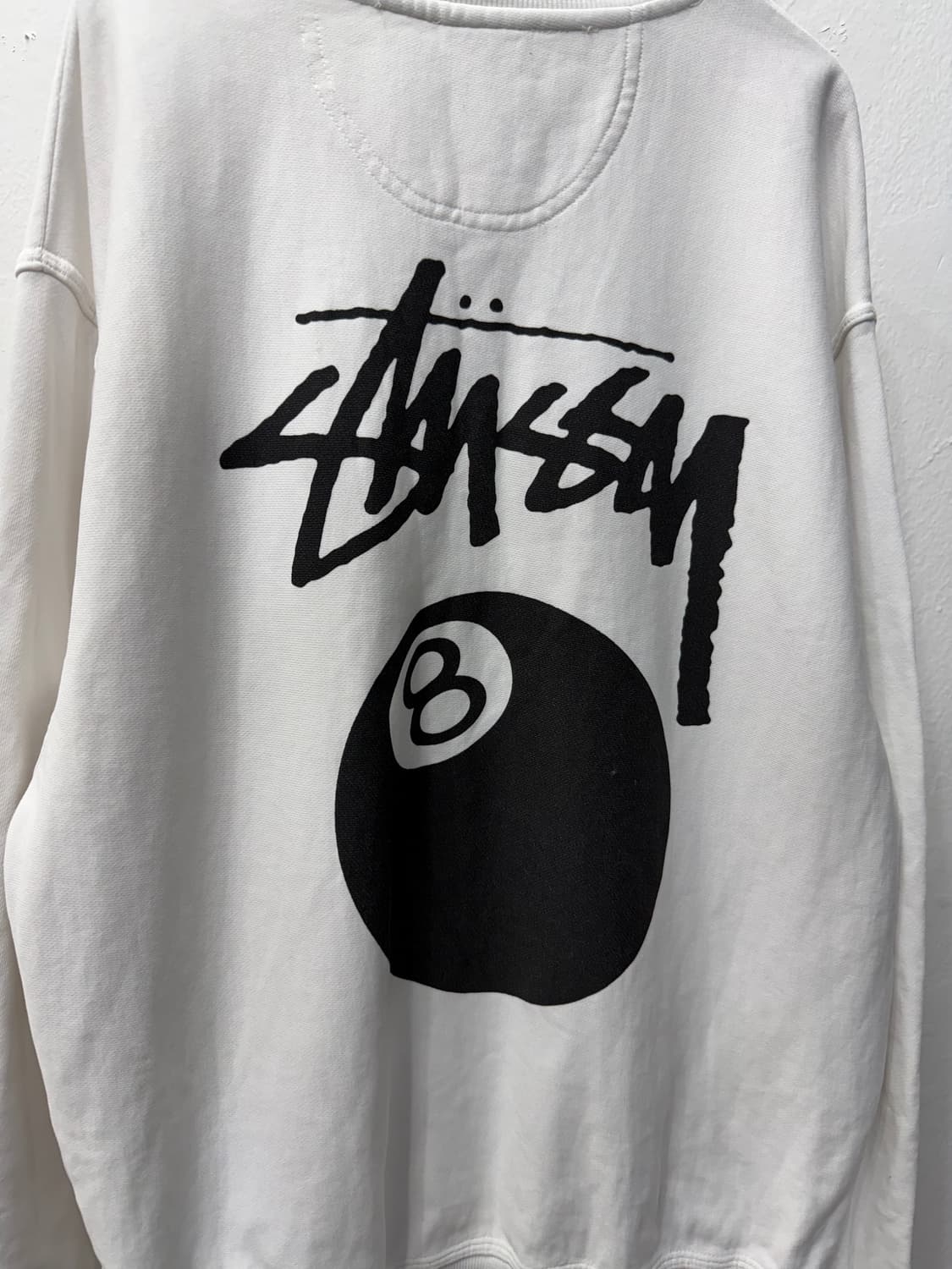 정품) 스투시 8볼 흰색 맨투맨 티셔츠 L 상품이미지5