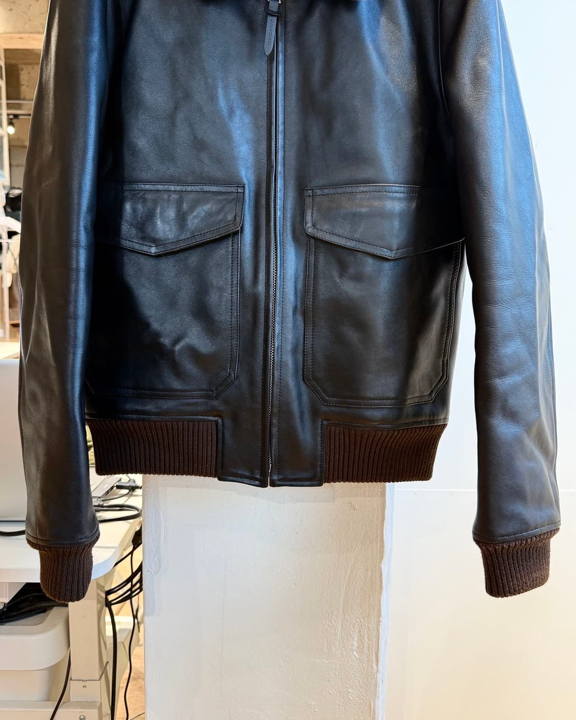 산드로 블랙 쉽스킨 무스탕 자켓  상품이미지6