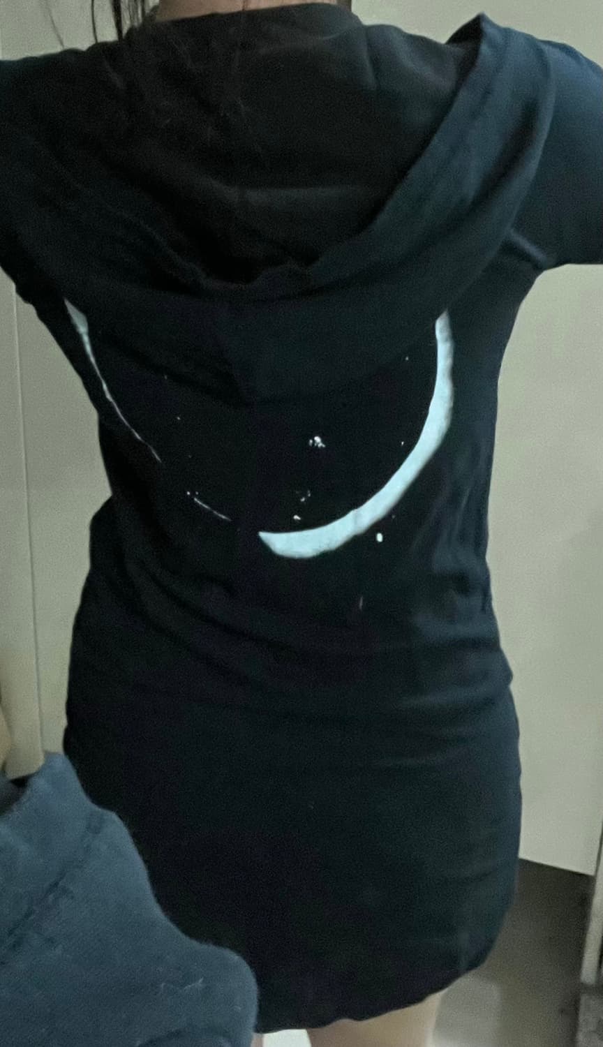 00:00:mm 일본 구제 블랙 후드집업 원피스 상품이미지1