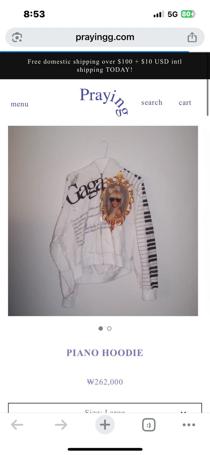 (구매) Praying 피아노 후드  상품이미지1