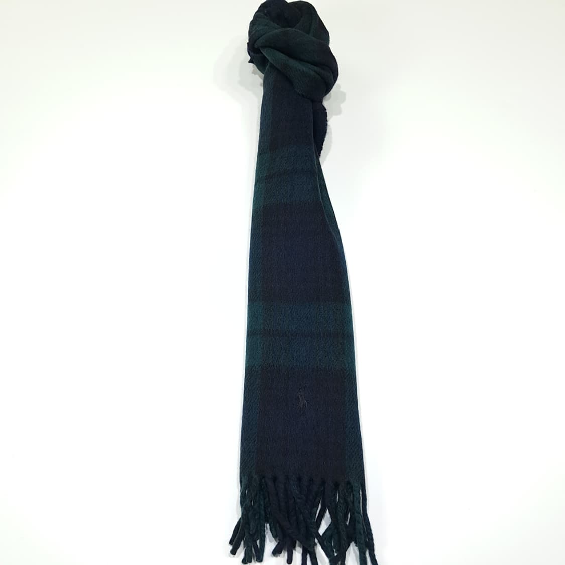 MX546 폴로 00s 이태리판 램스울 블랙워치 네이비 머플러 목도리 상품이미지5