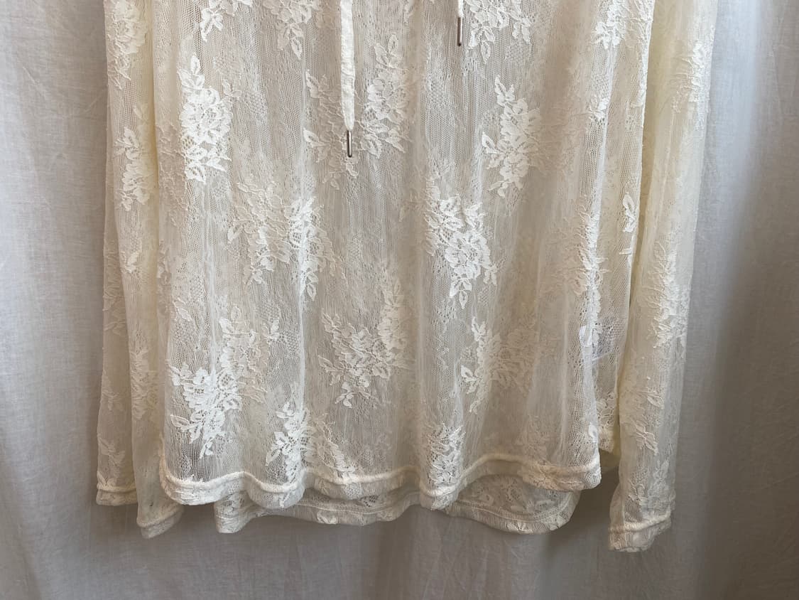 웜화이트 레이스 후드탑(F) 상품이미지5