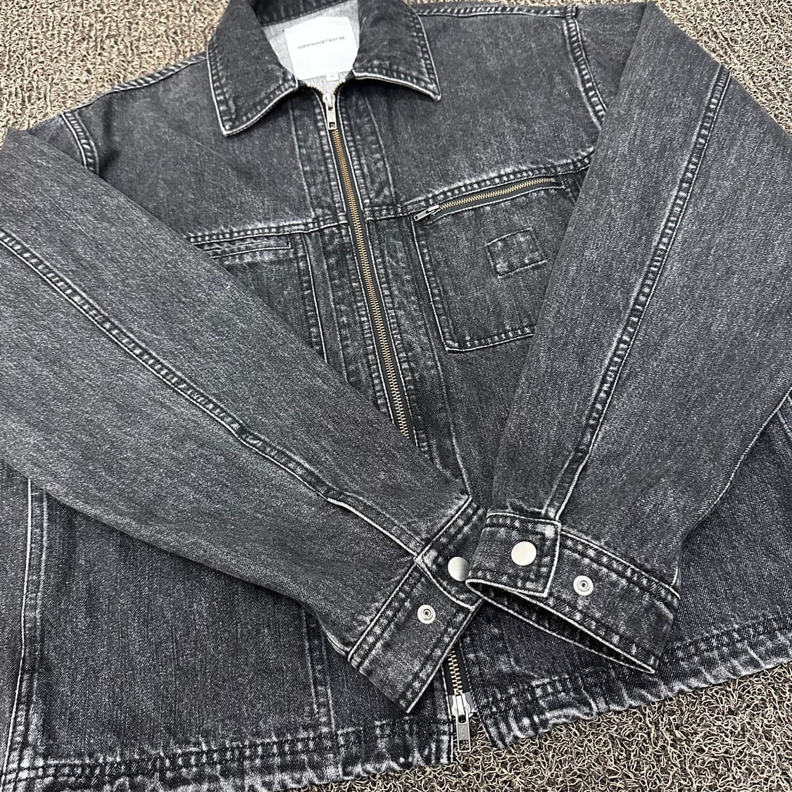에스피오나지 데님 흑청 트러커 자켓 블랙 M 상품이미지6