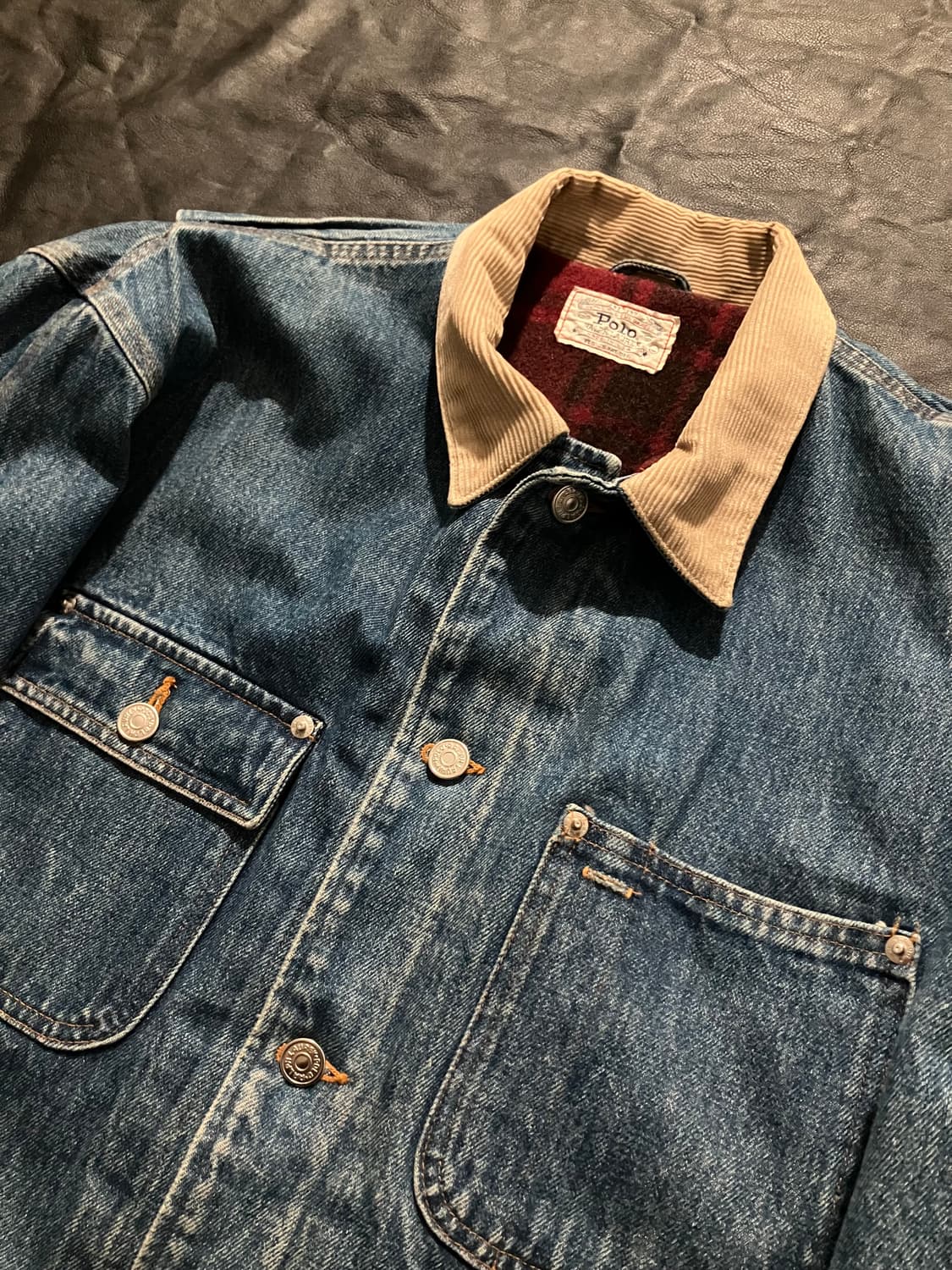 🇺🇸 80s 폴로 랄프로렌 덩가리 데님 자켓 전기형 rrl 상품이미지3