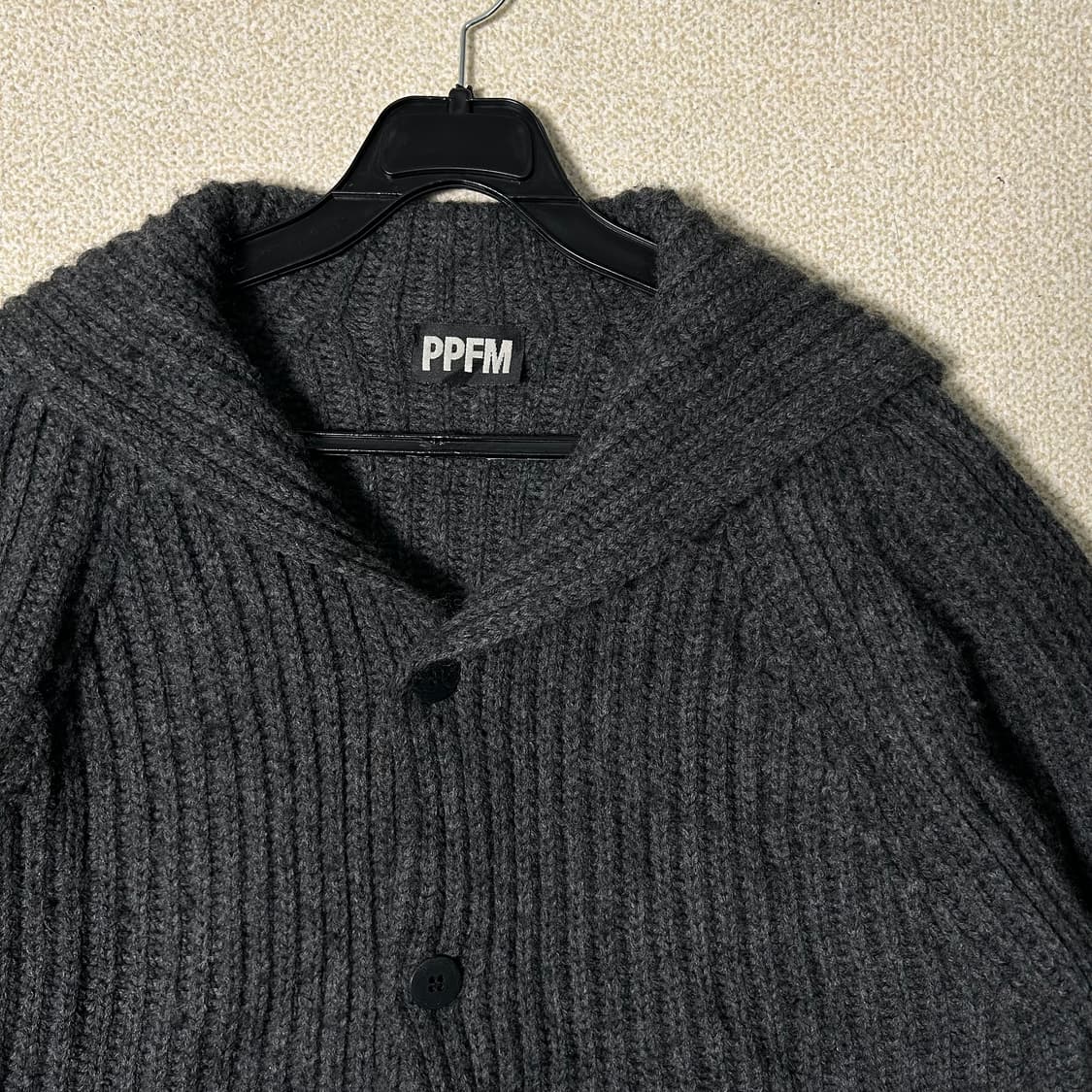 (F) PPFM  블랙니트 가디건  상품이미지3