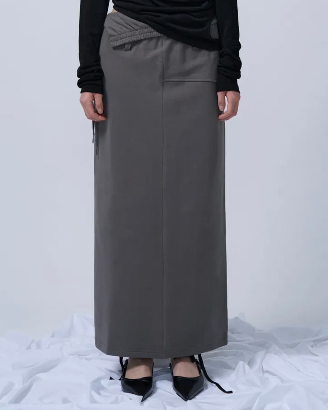 Zizemuseum WAIST BAND MAXI SKIRT 상품이미지1