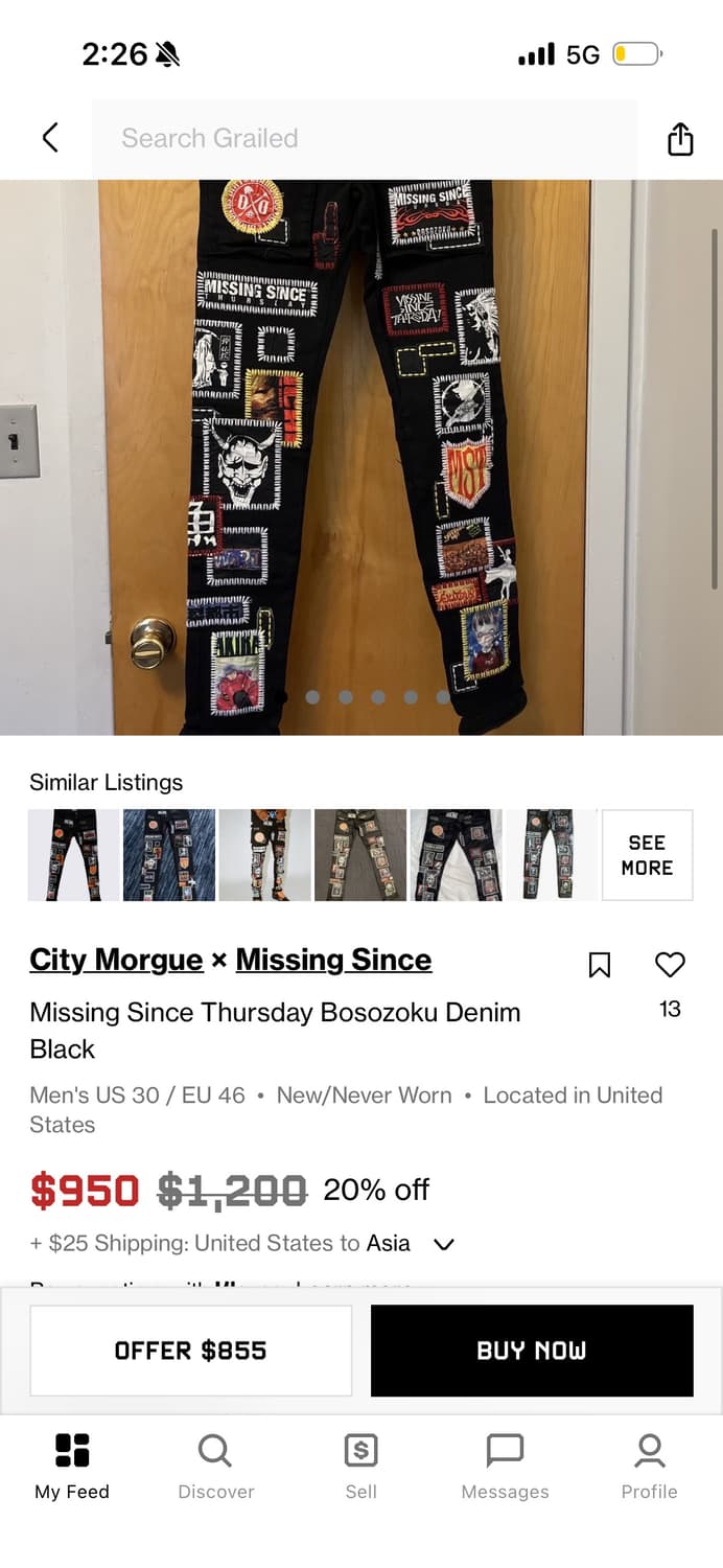 Missing since Thursday Bosozoku denim  상품이미지2