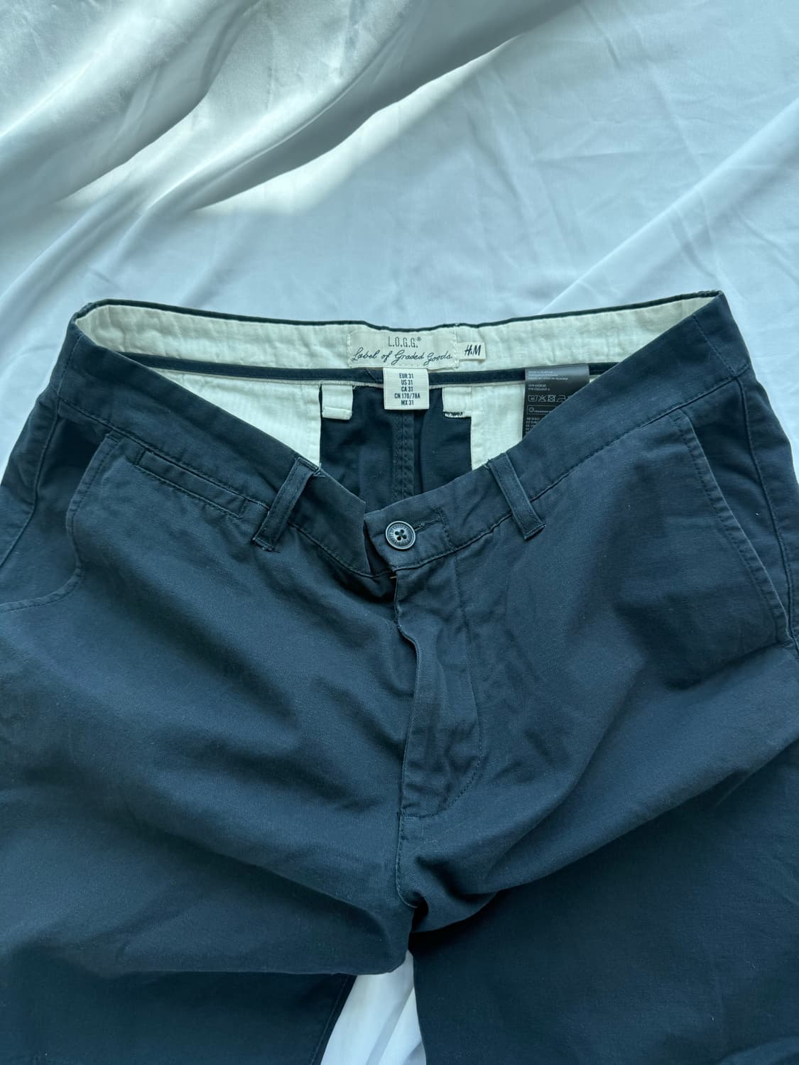 H&M LOGG 네이비 면 반바지 상품이미지2