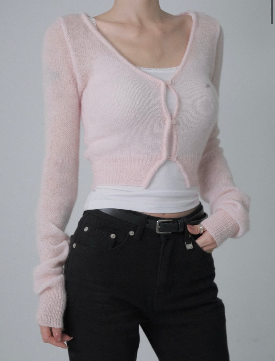 페일제이드 hairy button point knit cardigan 상품이미지1