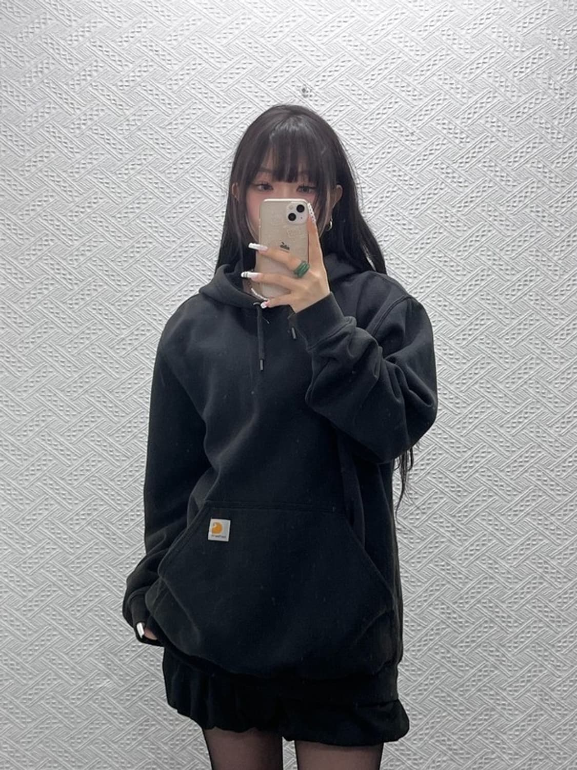 칼하트 스트릿 캐주얼 펑크 슬리브로고 후드티 M C10749 상품이미지2