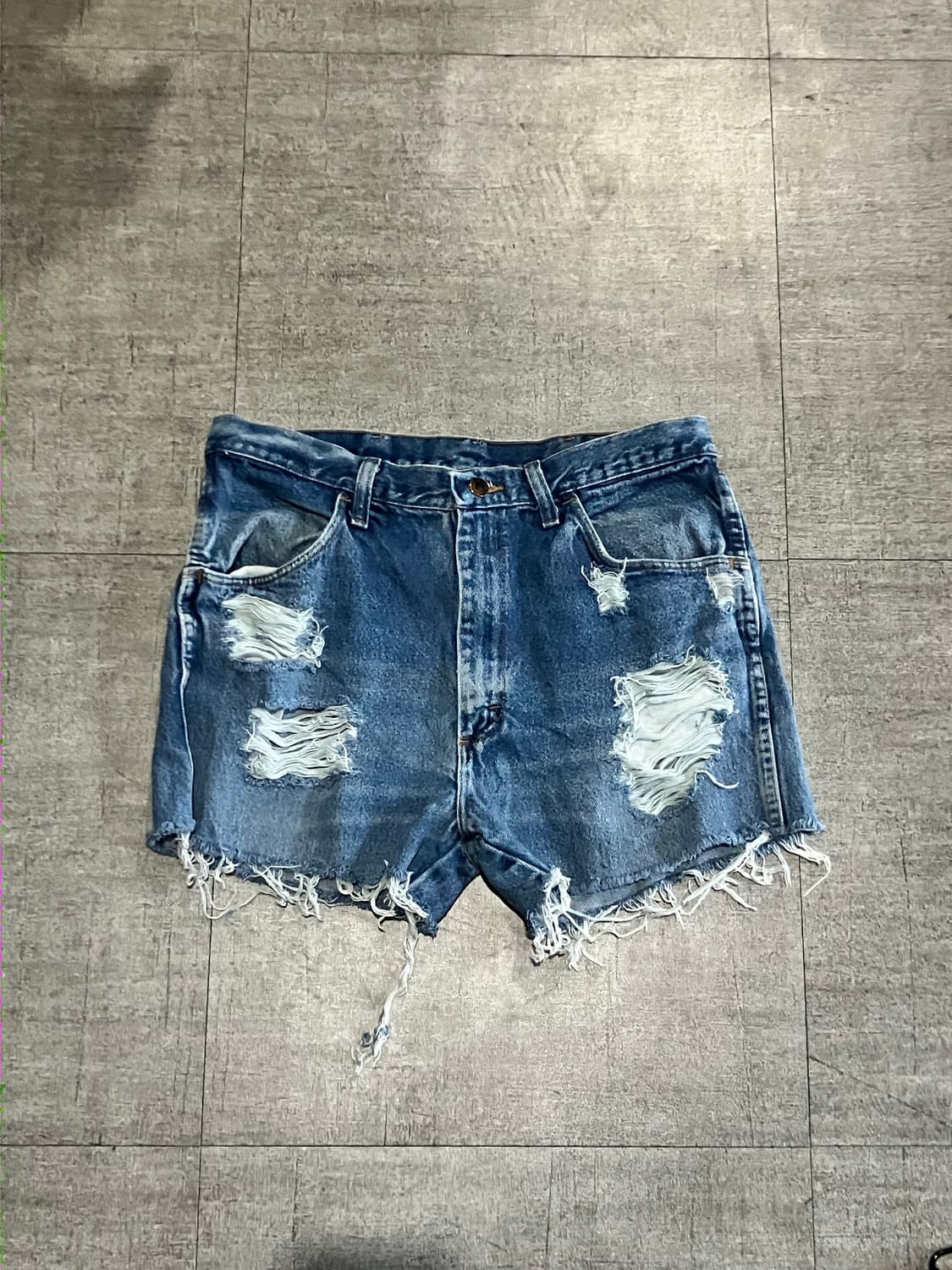 일본빈티지 Rustler 핀터깔y2k 보헤미안락펑크 데미지숏팬츠 상품이미지1