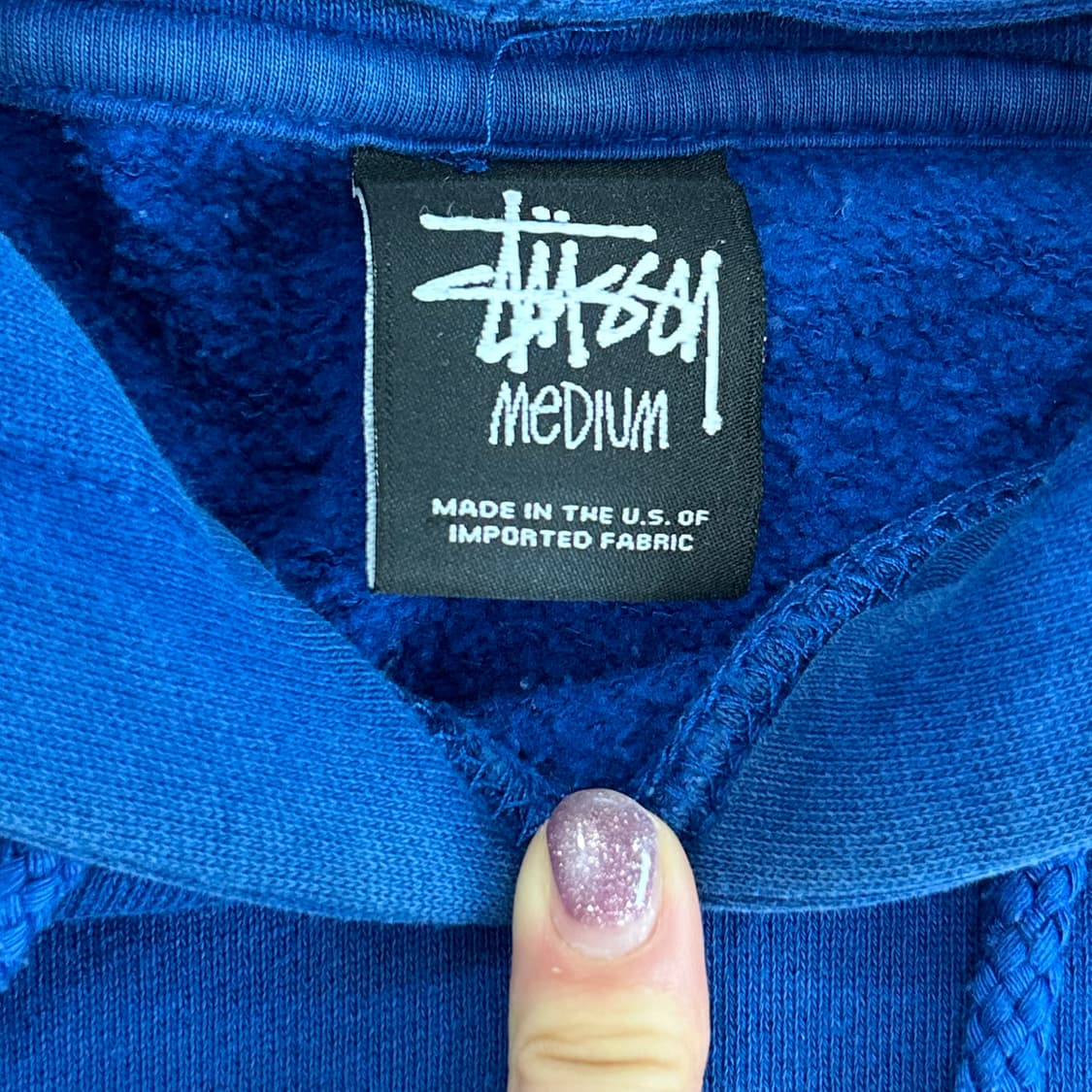 Stussy 스투시 민트로고 딥블루 후드티 상품이미지6