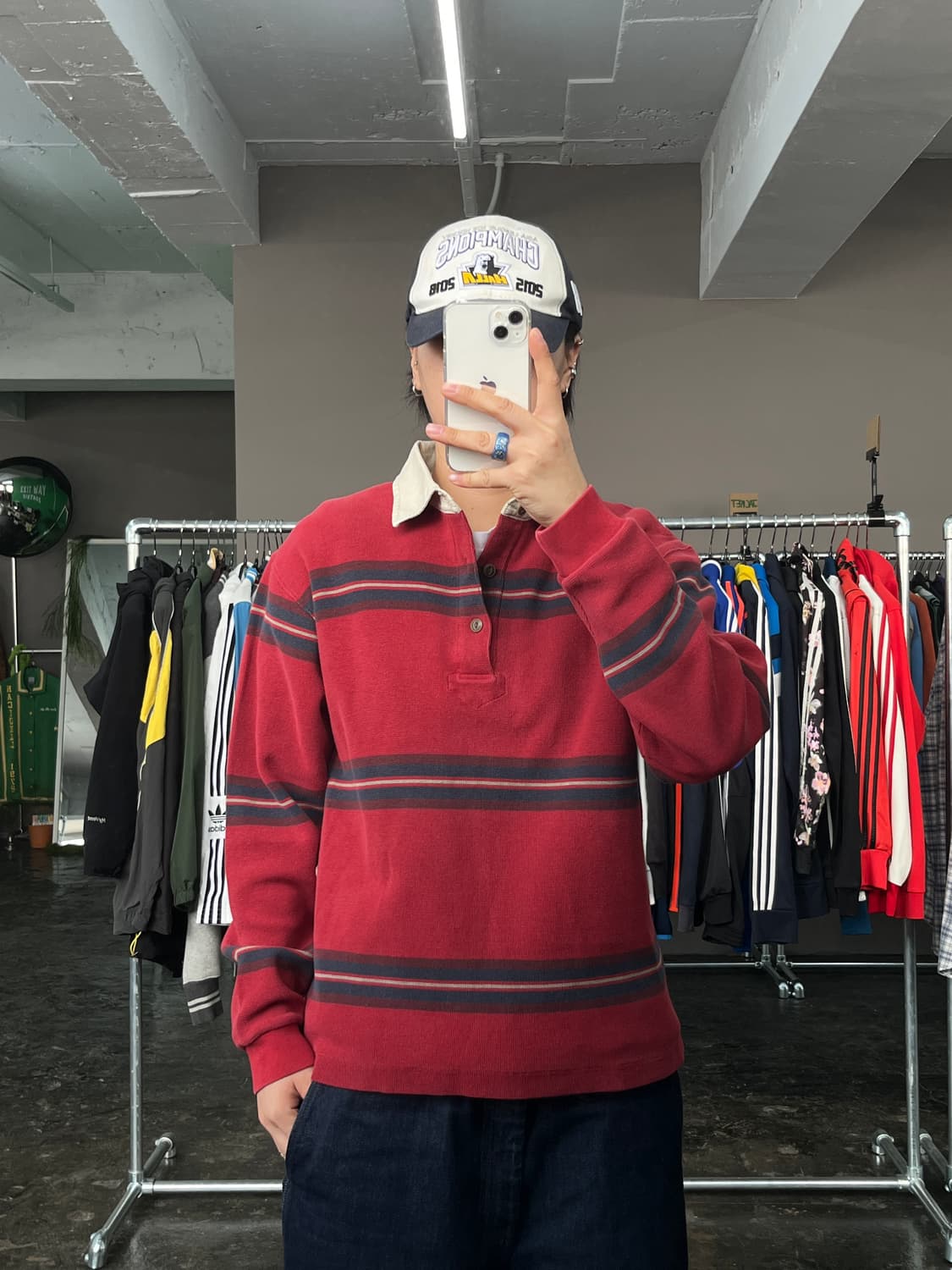 노티카 카라 긴팔 티셔츠 상품이미지1