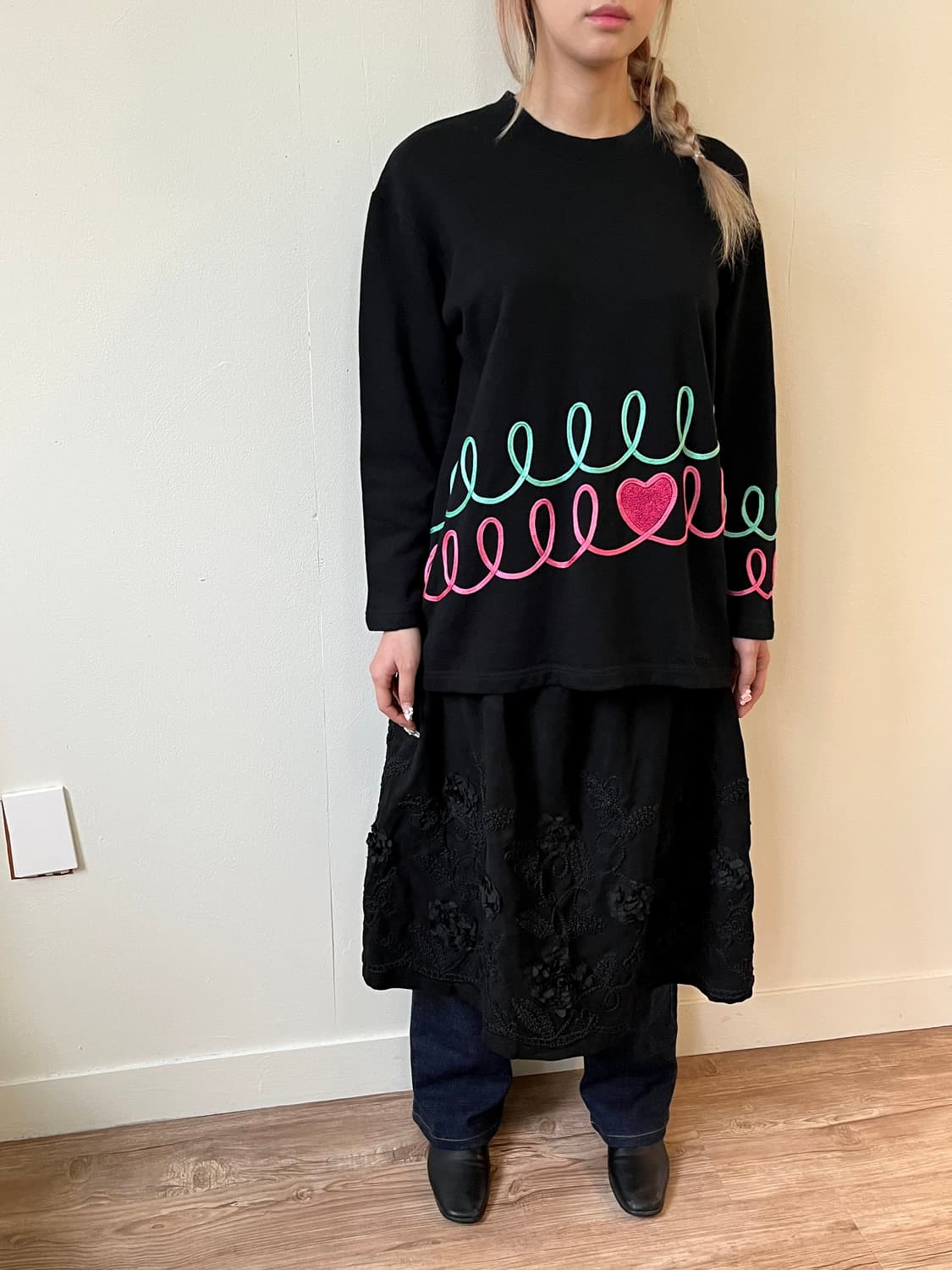 courreges 드로잉 하트 스웻셔츠 상품이미지6