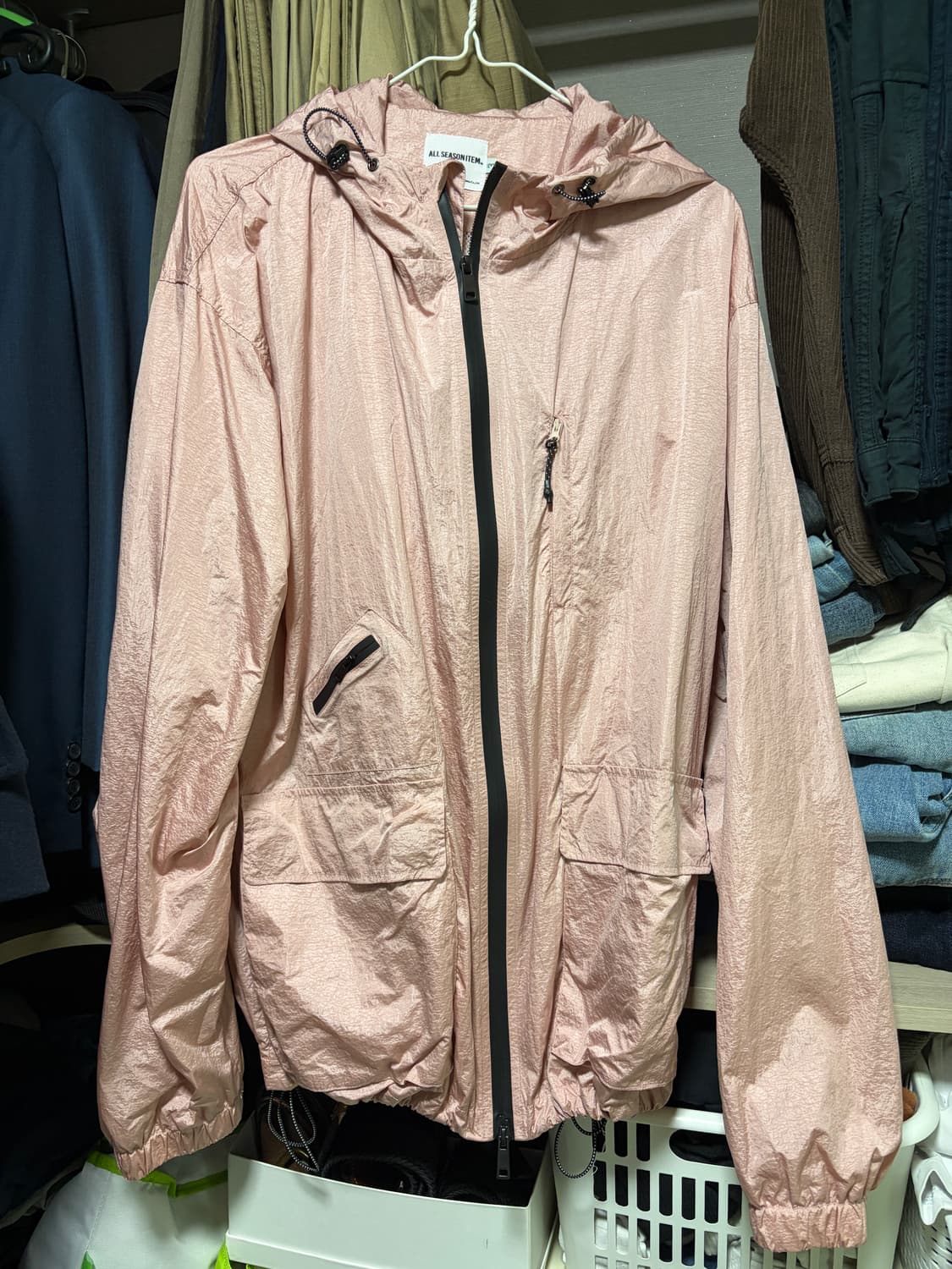 디미트리블랙 윈드브레이커 자켓_더스티 핑크 상품이미지2