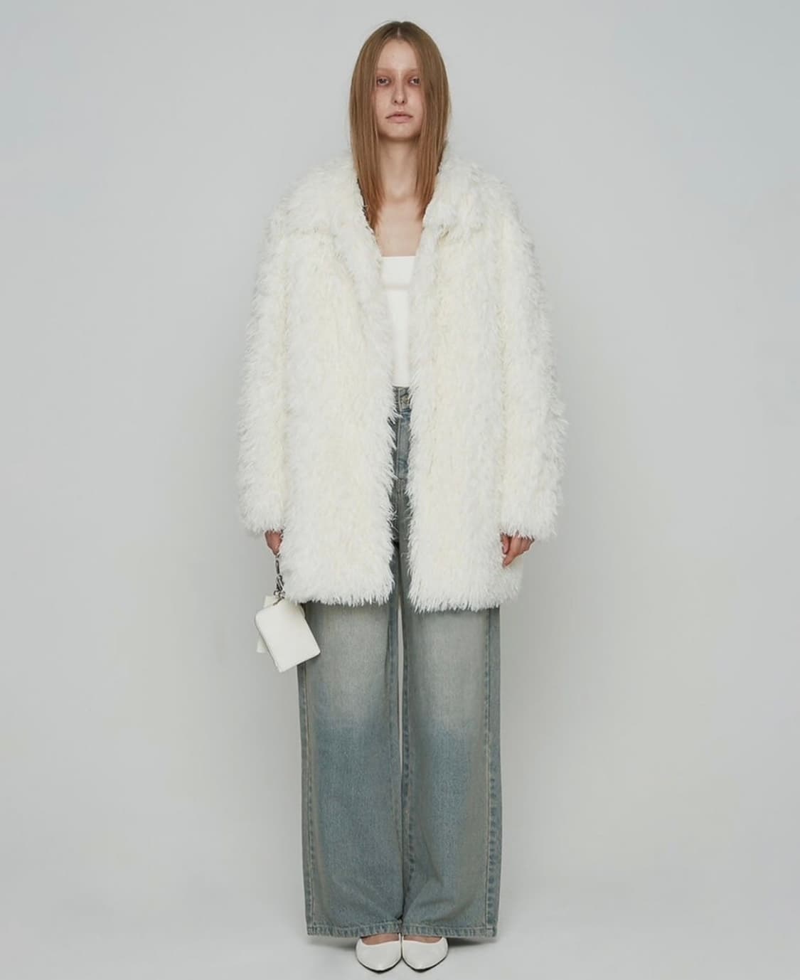 로우타이드 쉐기 퍼 코트 상품이미지2