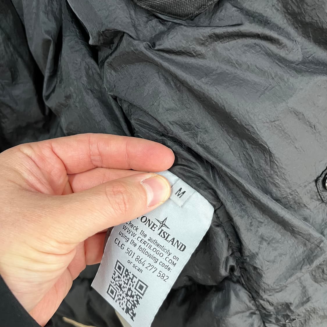 스톤아일랜드 크링클랩스 후드 다운패딩 점퍼 M 상품이미지8
