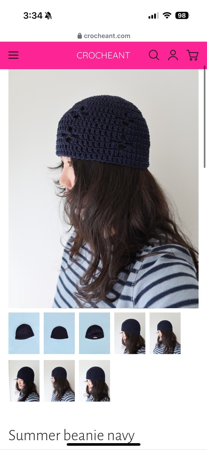 크로쉐안트 Summer beanie navy 상품이미지2