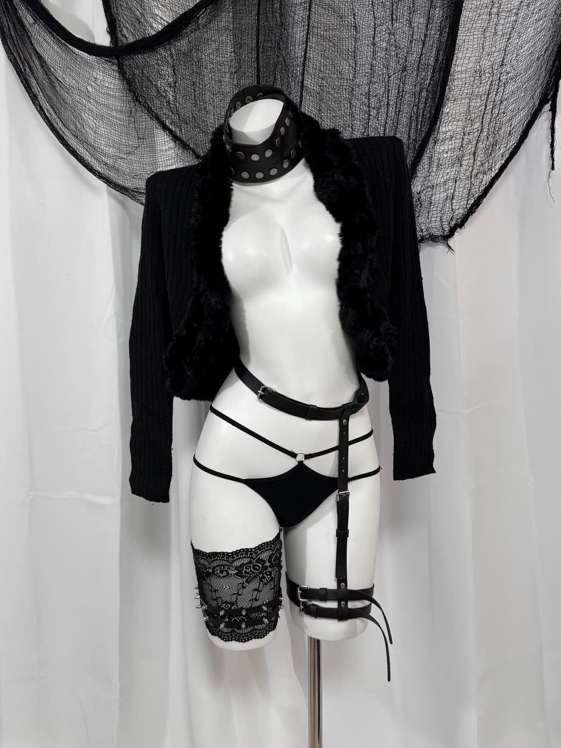 fur crop cardigan 상품이미지2