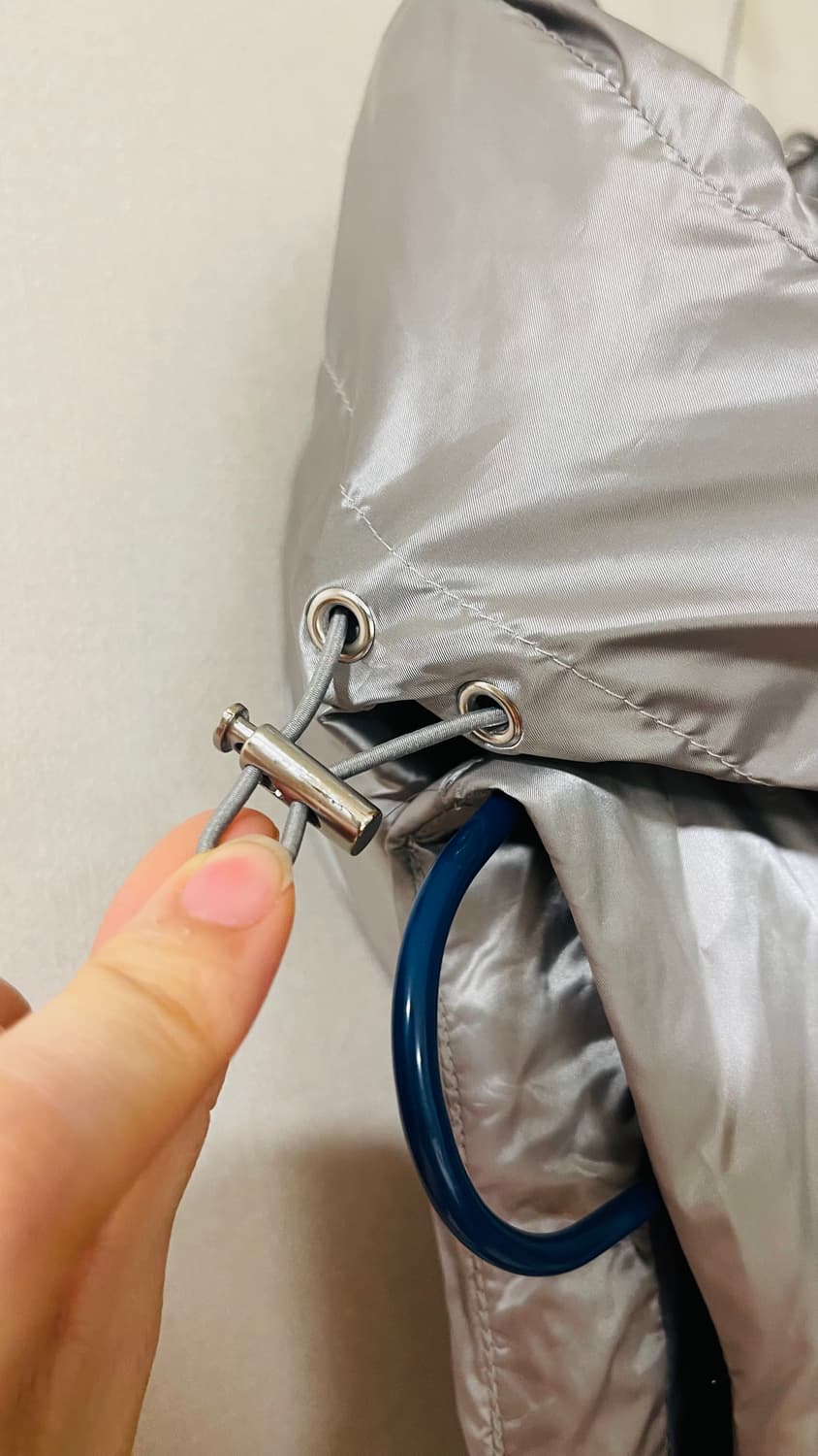 빈폴 여성 롱 구스 다운 경량 패딩 후드 조끼 55-66 솜털 90% 상품이미지7