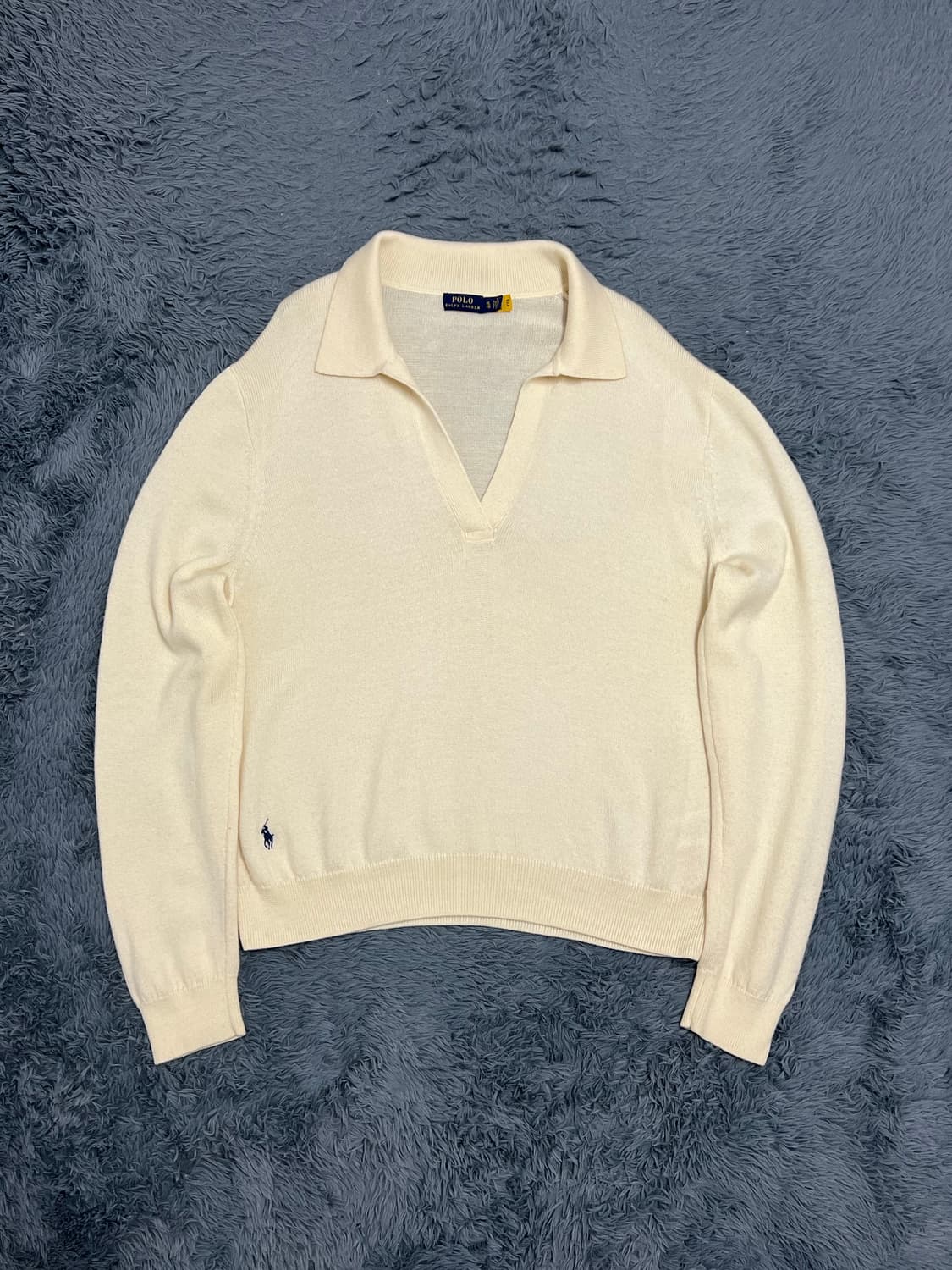 (정품) 폴로랄프로렌 최신형 아이보리 헨리넥 니트 XL 상품이미지1