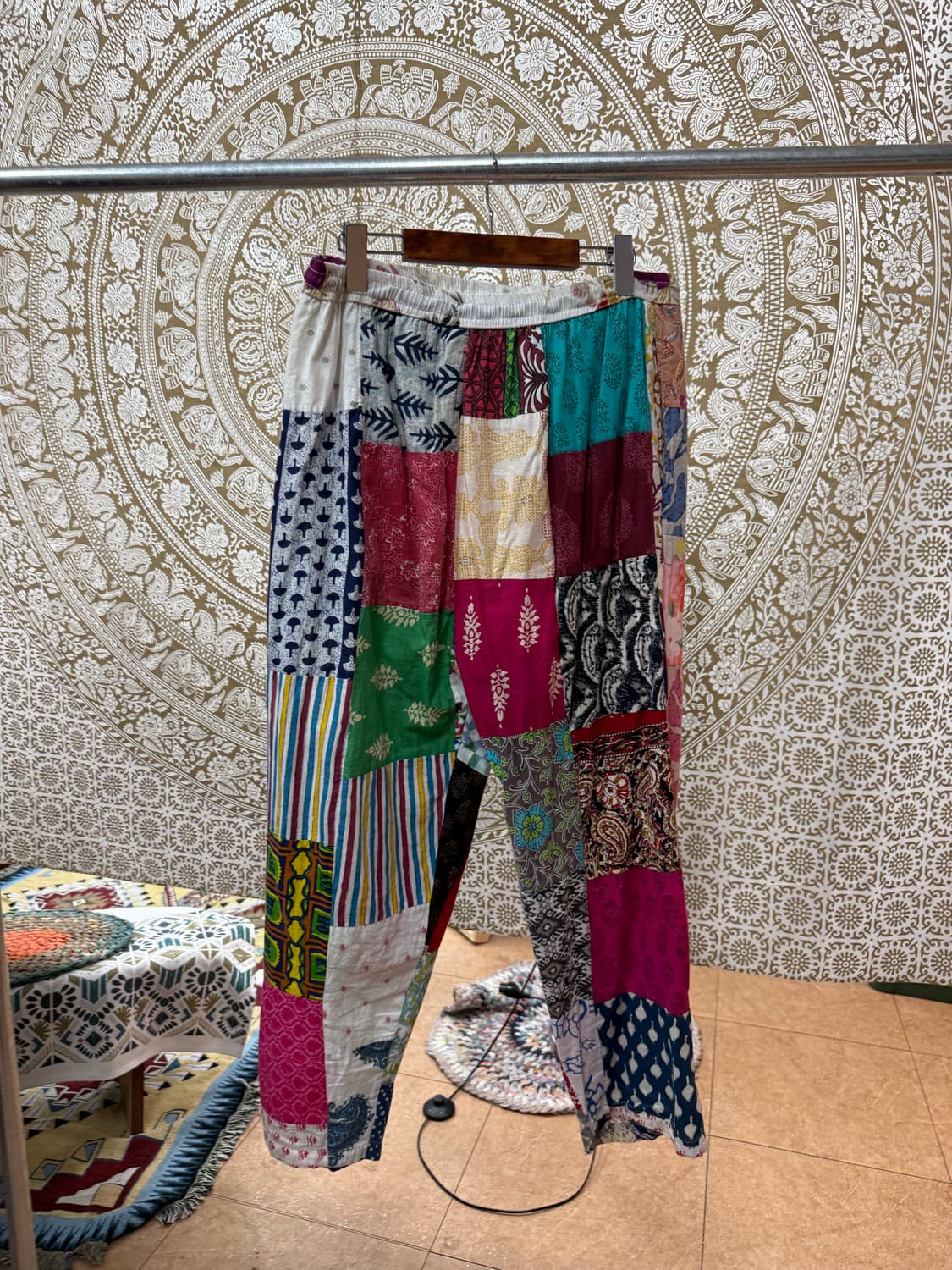 빈티지 패치워크 패턴 밴딩 팬츠 (Z1001) 상품이미지5