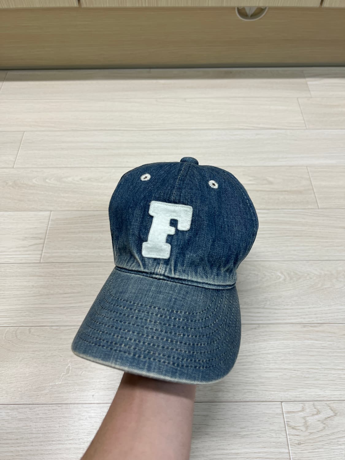 택포11) 풀카운트 6843hw 워싱 데님 볼캡 상품이미지1