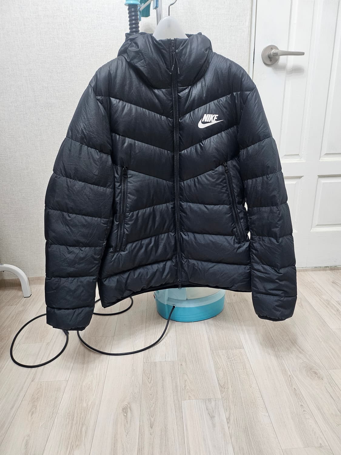 (105)XL ☆초대장급☆ 나이키 다운필 윈드러너 [블랙] 덕다운패딩 상품이미지1