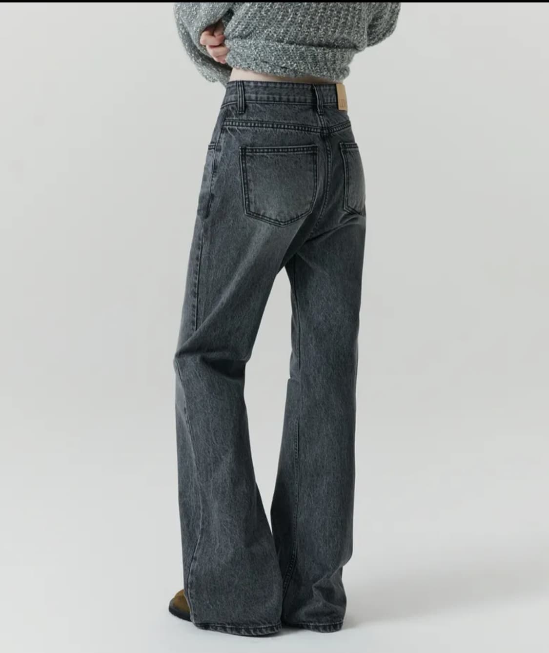 르바 릴렉스 부츠컷 데님 워시드그레이 M 상품이미지2