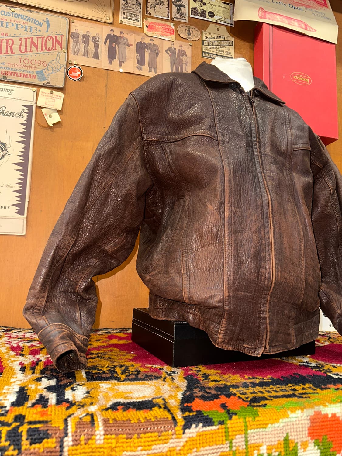 ( L-XL ) 가죽자켓 레더자켓 봄버자켓 항공점퍼 a2가죽 양가죽 상품이미지2