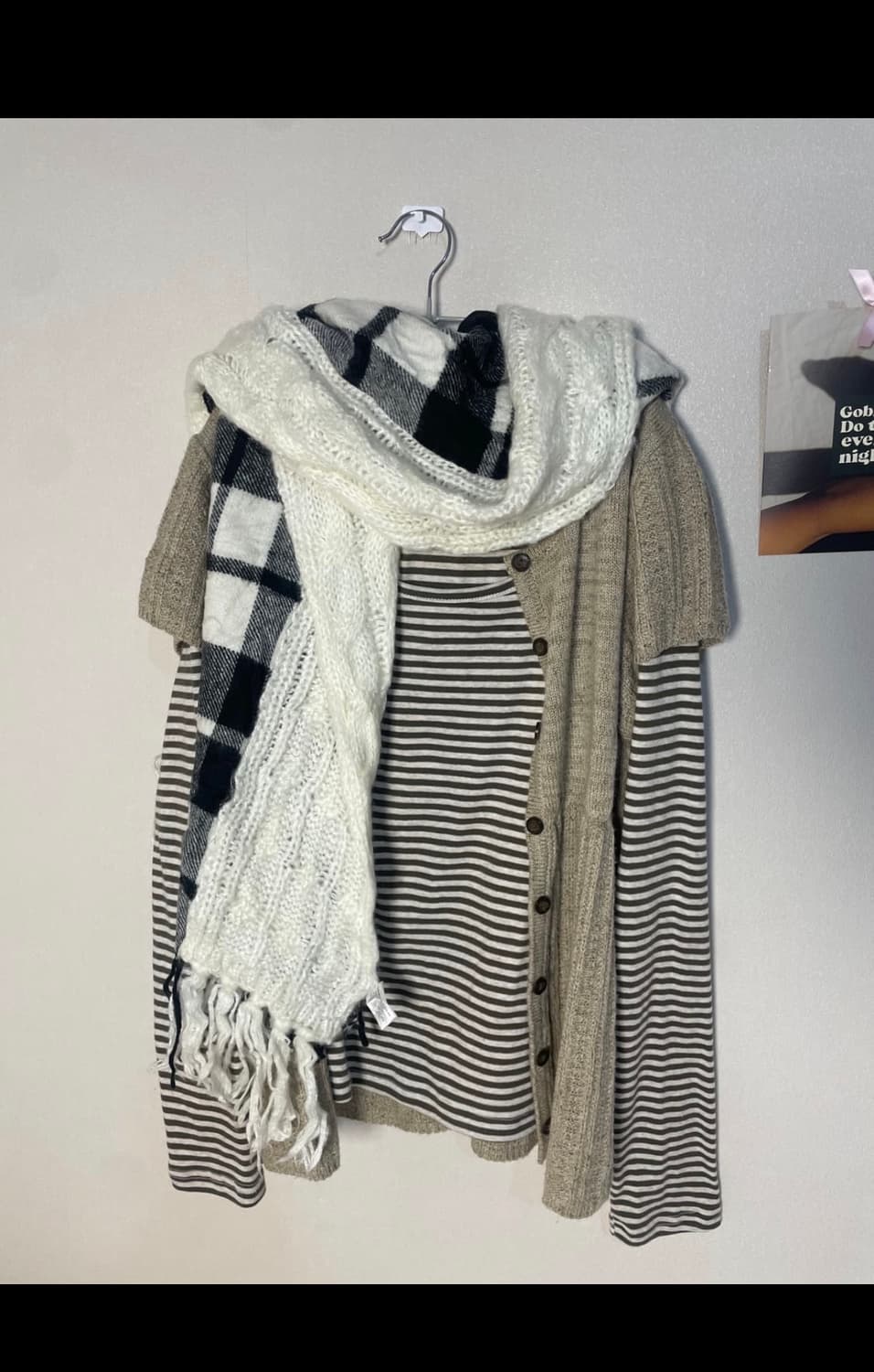 일본빈티지 모리걸 체크 머플러 상품이미지1