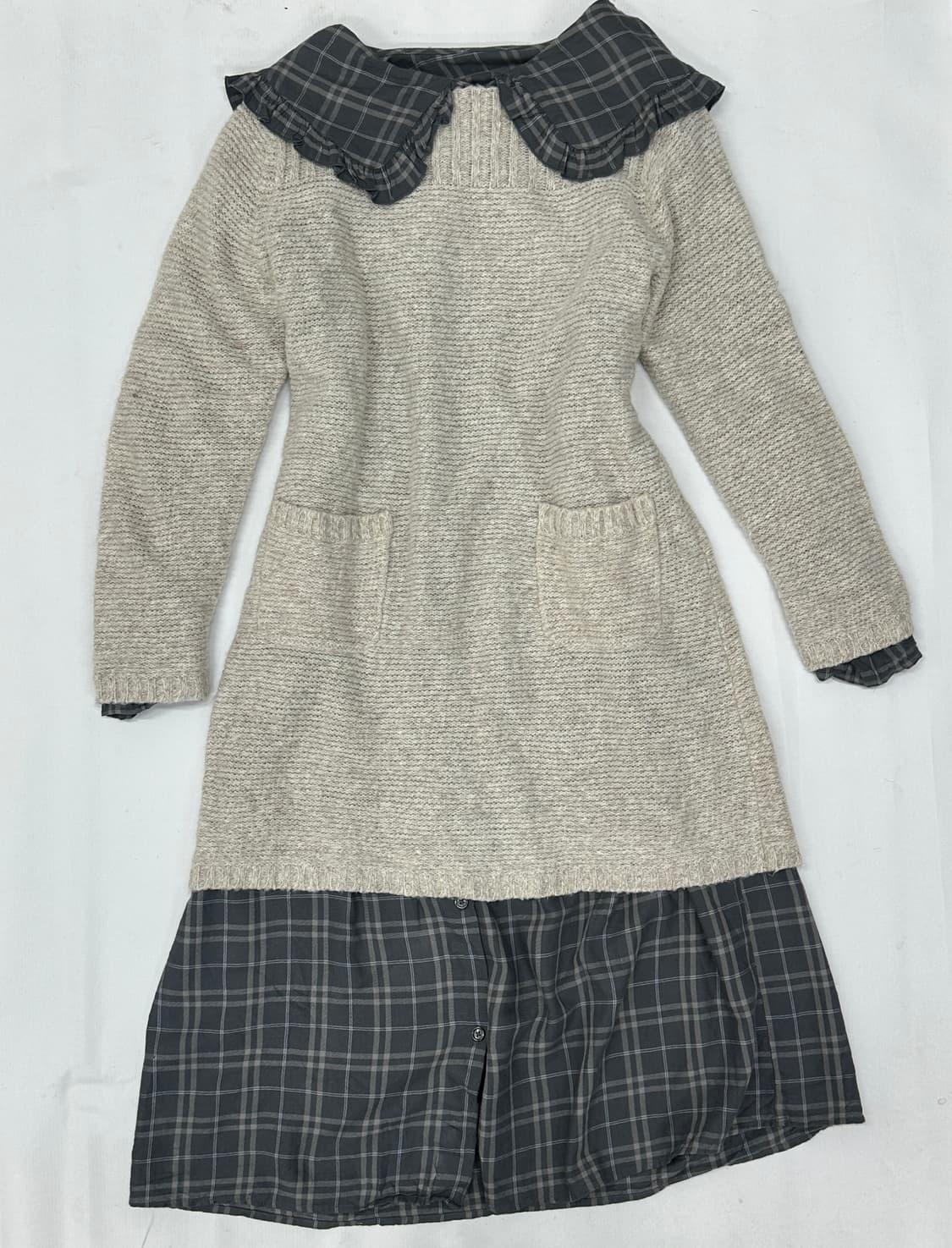 🧸사와코의 겨울 데이트룩 원피스코디🧸 러블리 니트 모리걸 빈티지코디 상품이미지2